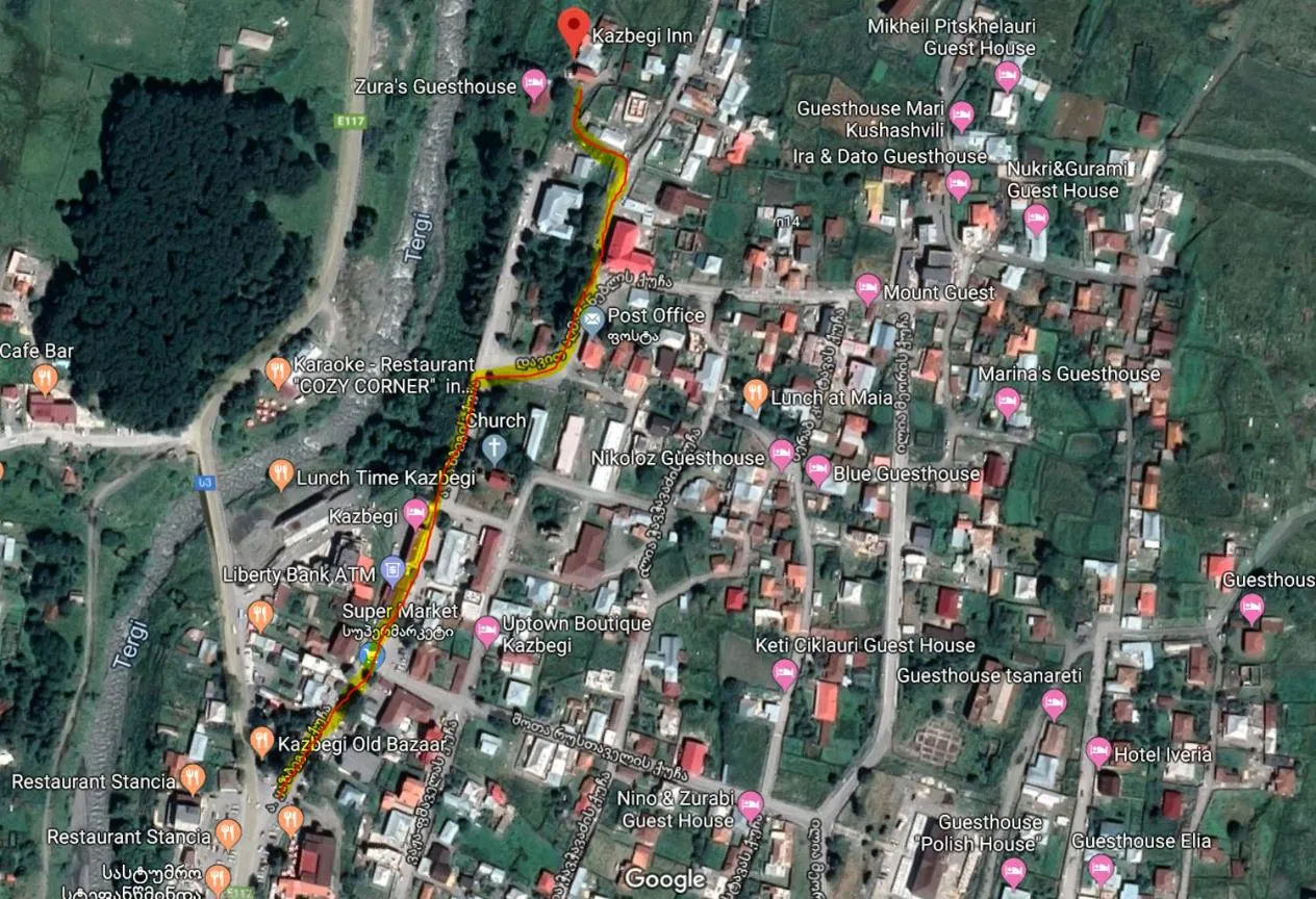 Bird's eye view in Kazbegi Inn