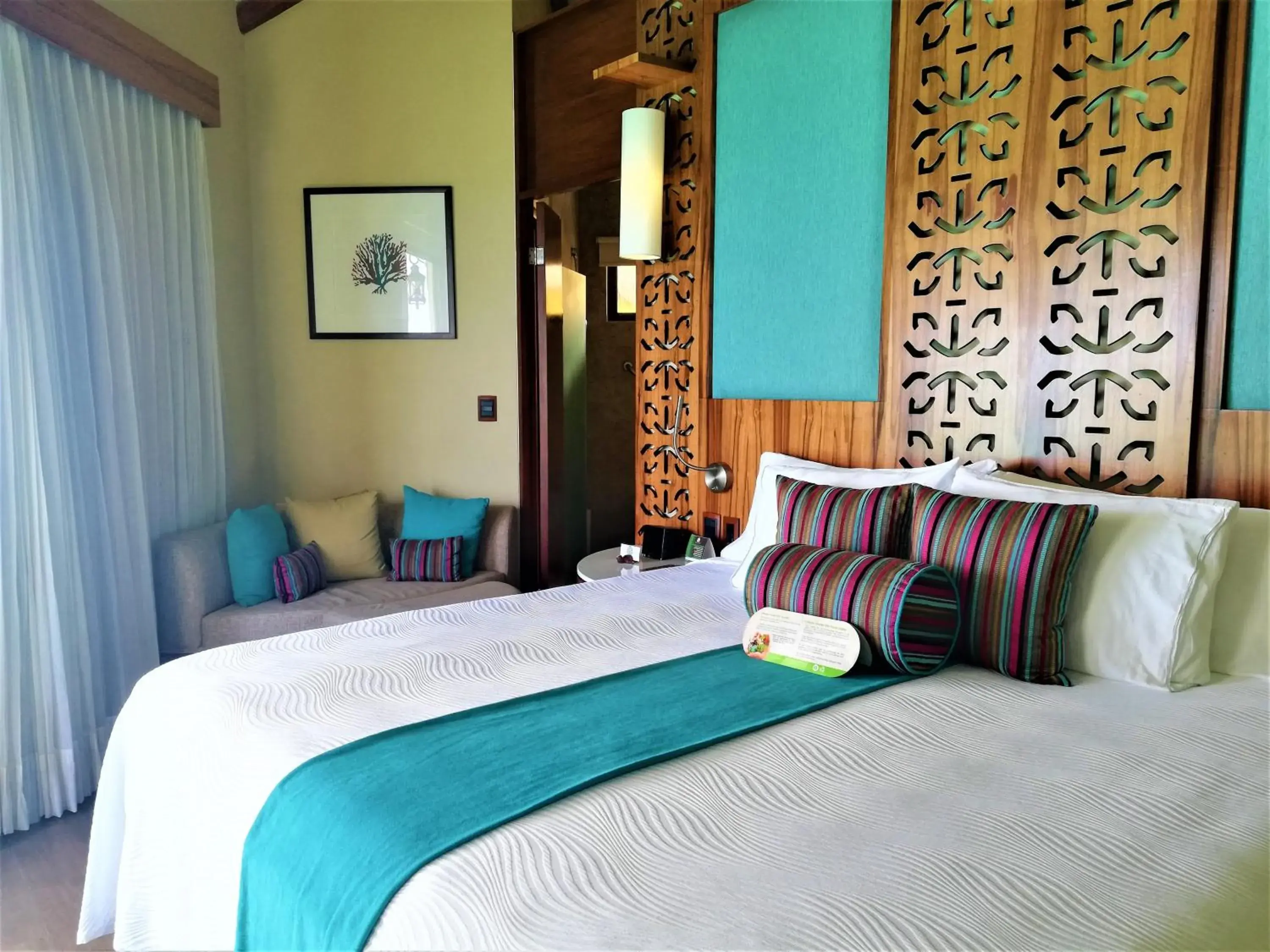 Bed in Palafitos Overwater Bungalows, All & More Inclusive - Adults Only Bed in Palafitos Overwater Bungalows, All & More Inclusive - Adults Only