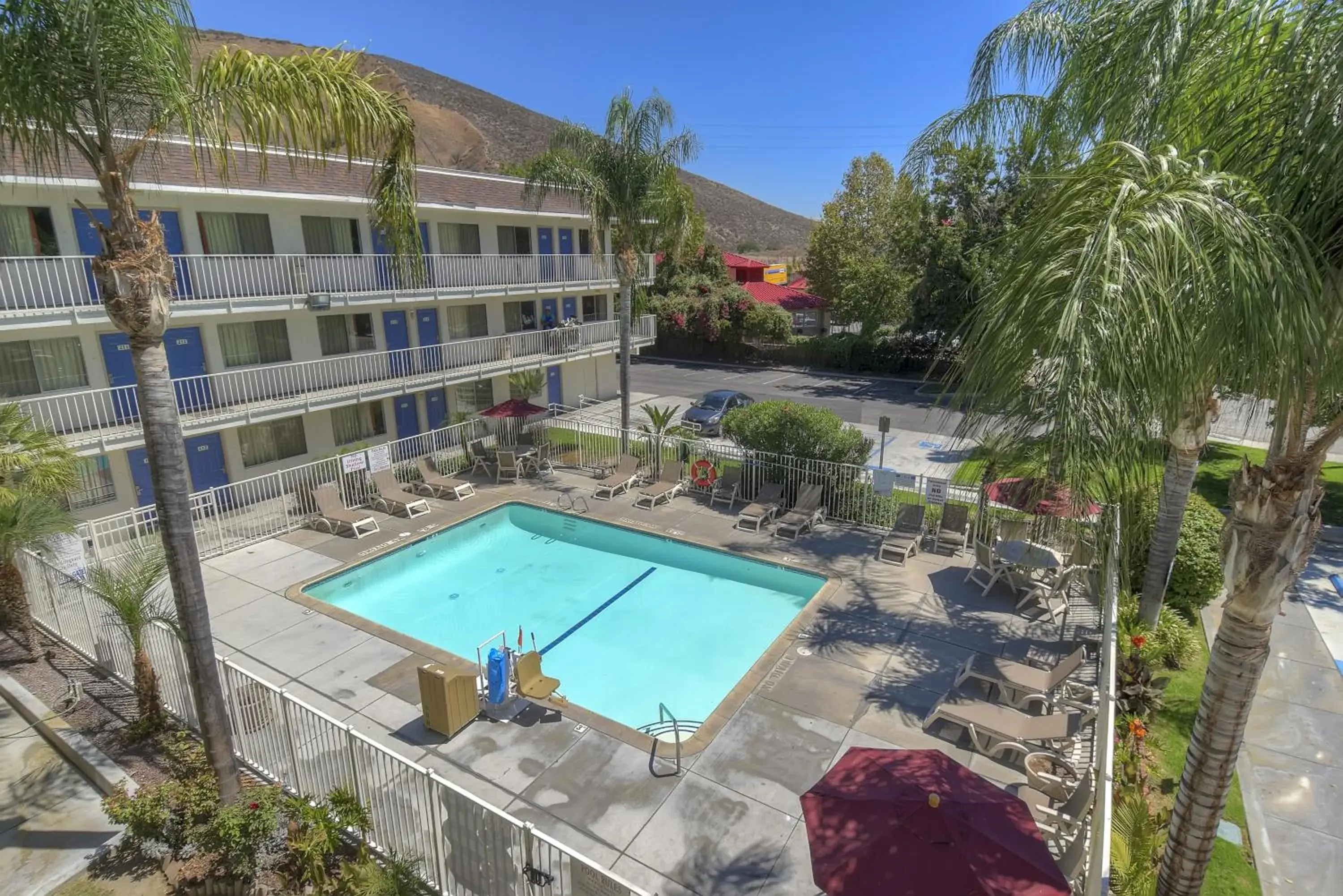 Swimming pool, Pool View in Motel 6 San Bernardino, CA - North