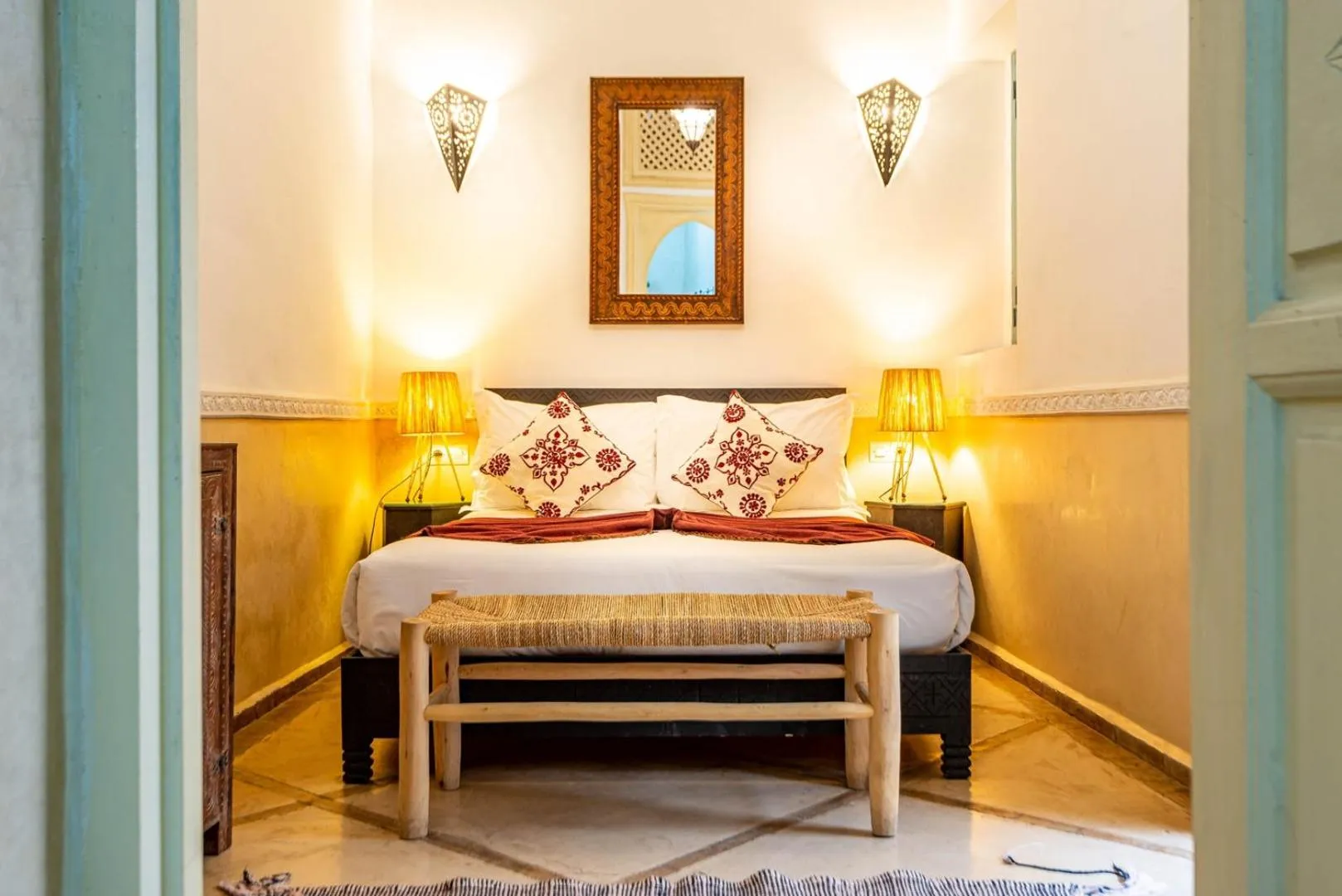 Bed in Riad L'orange Bleue