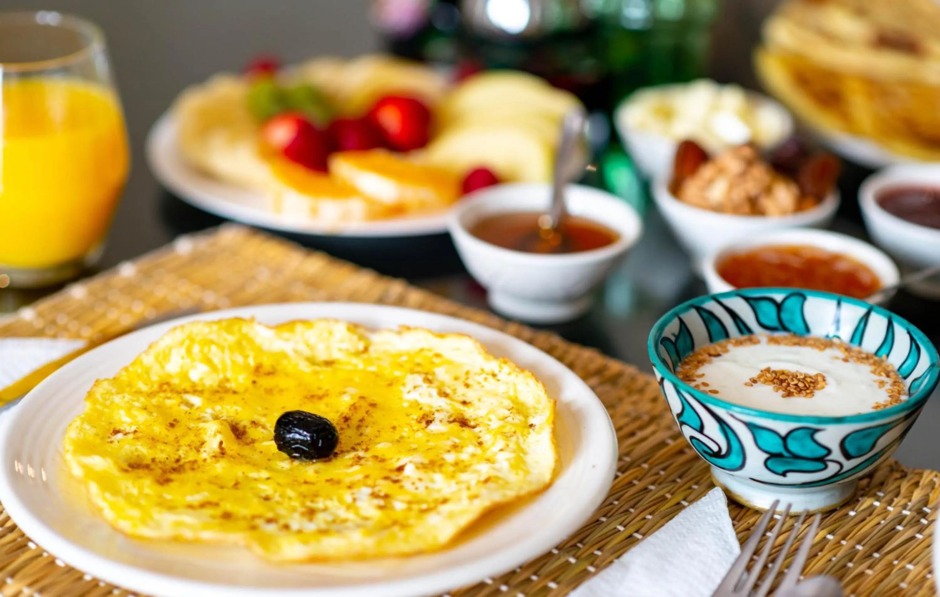 Food and drinks in Riad L'orange Bleue