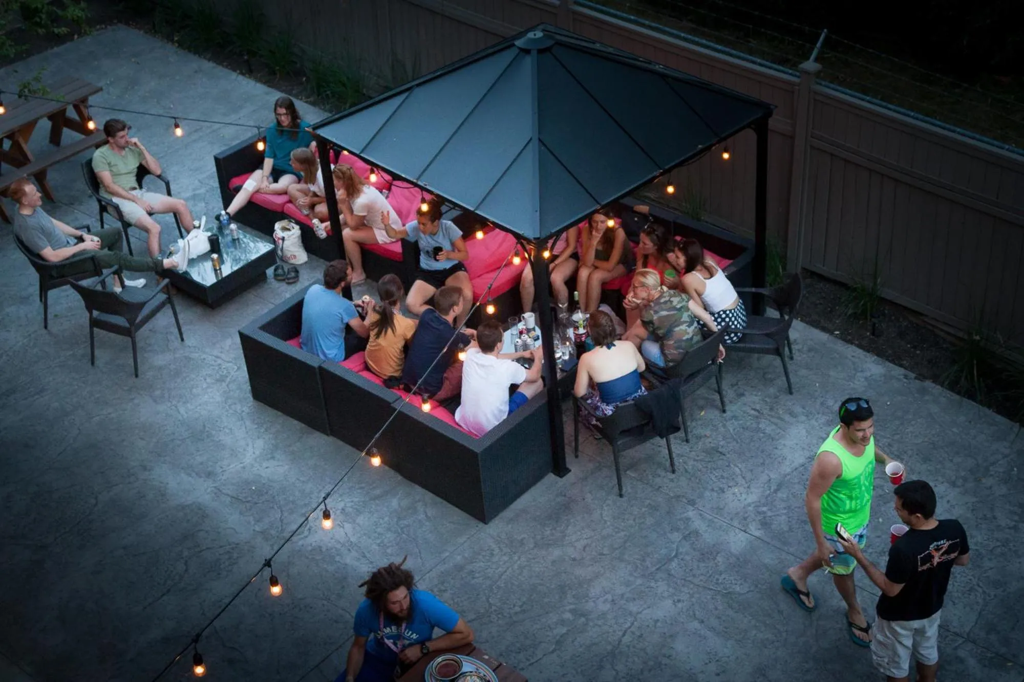 Patio in HI Kelowna Hostel