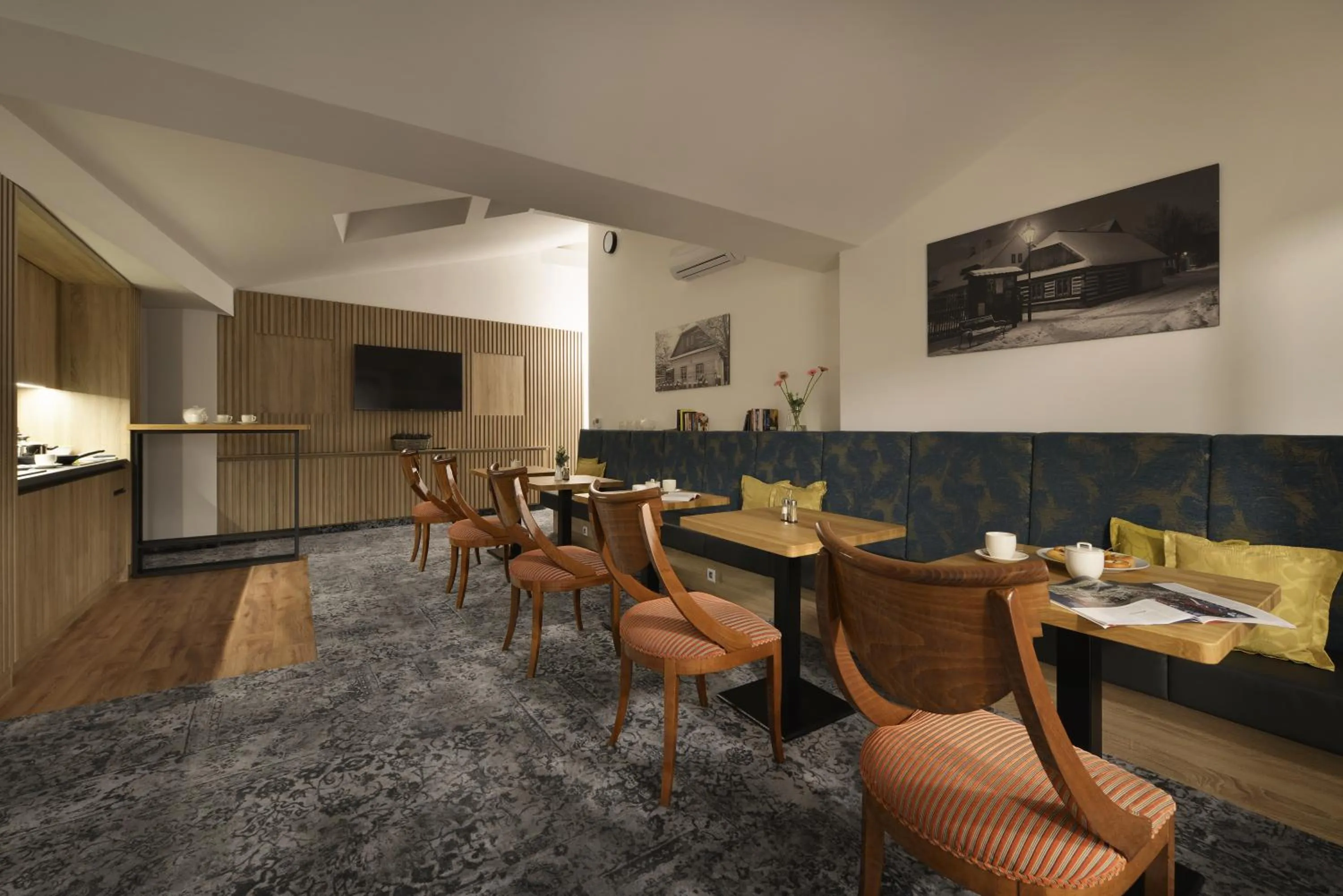 Kitchen or kitchenette in Vysocina Design Apartments