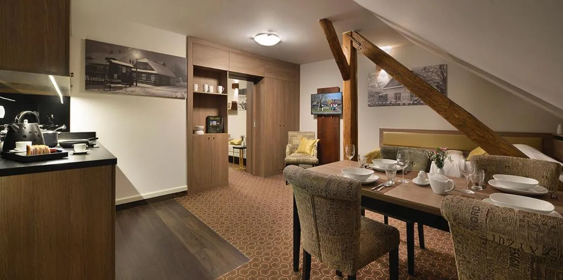 Kitchen or kitchenette in Vysocina Design Apartments