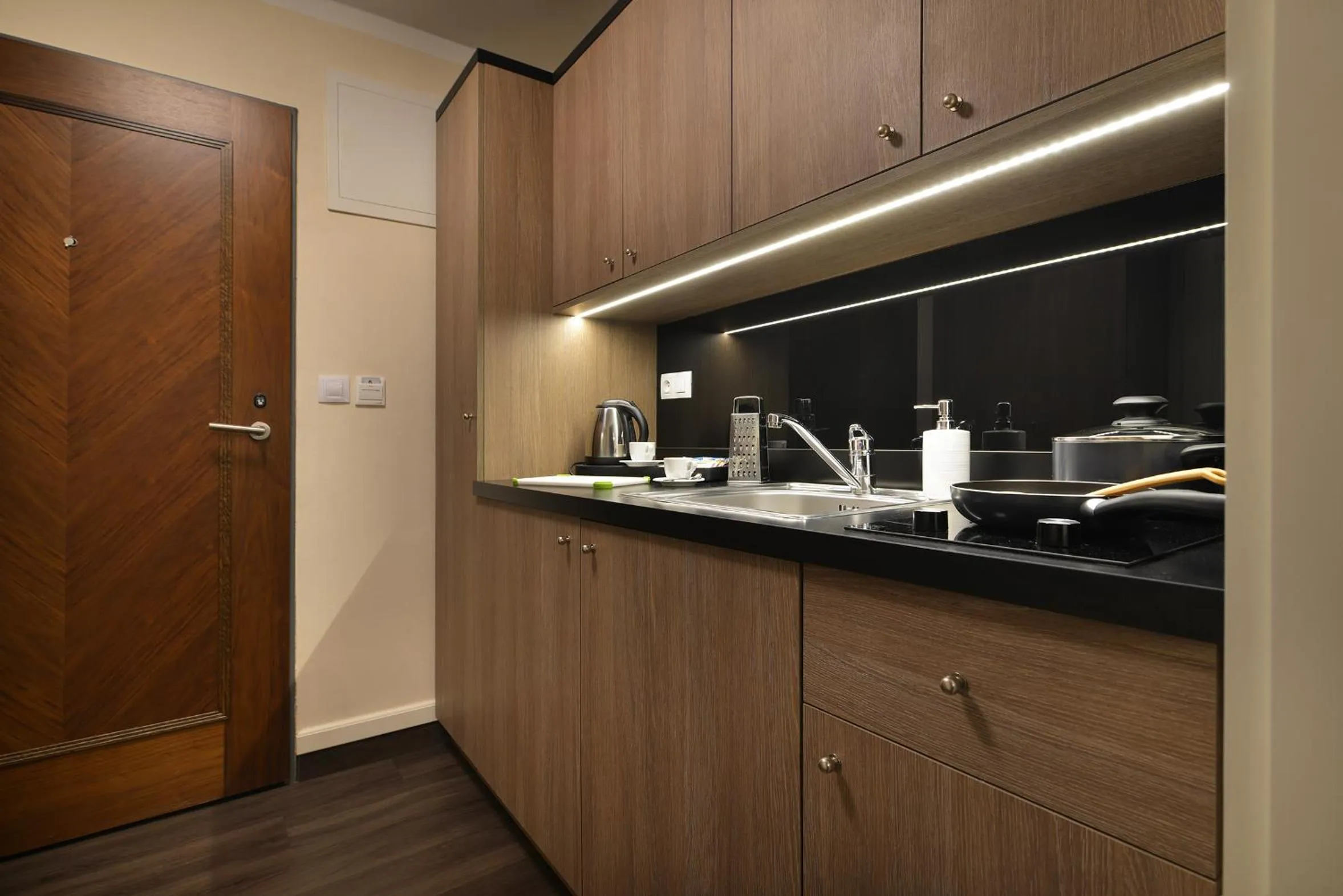 Kitchen or kitchenette in Vysocina Design Apartments