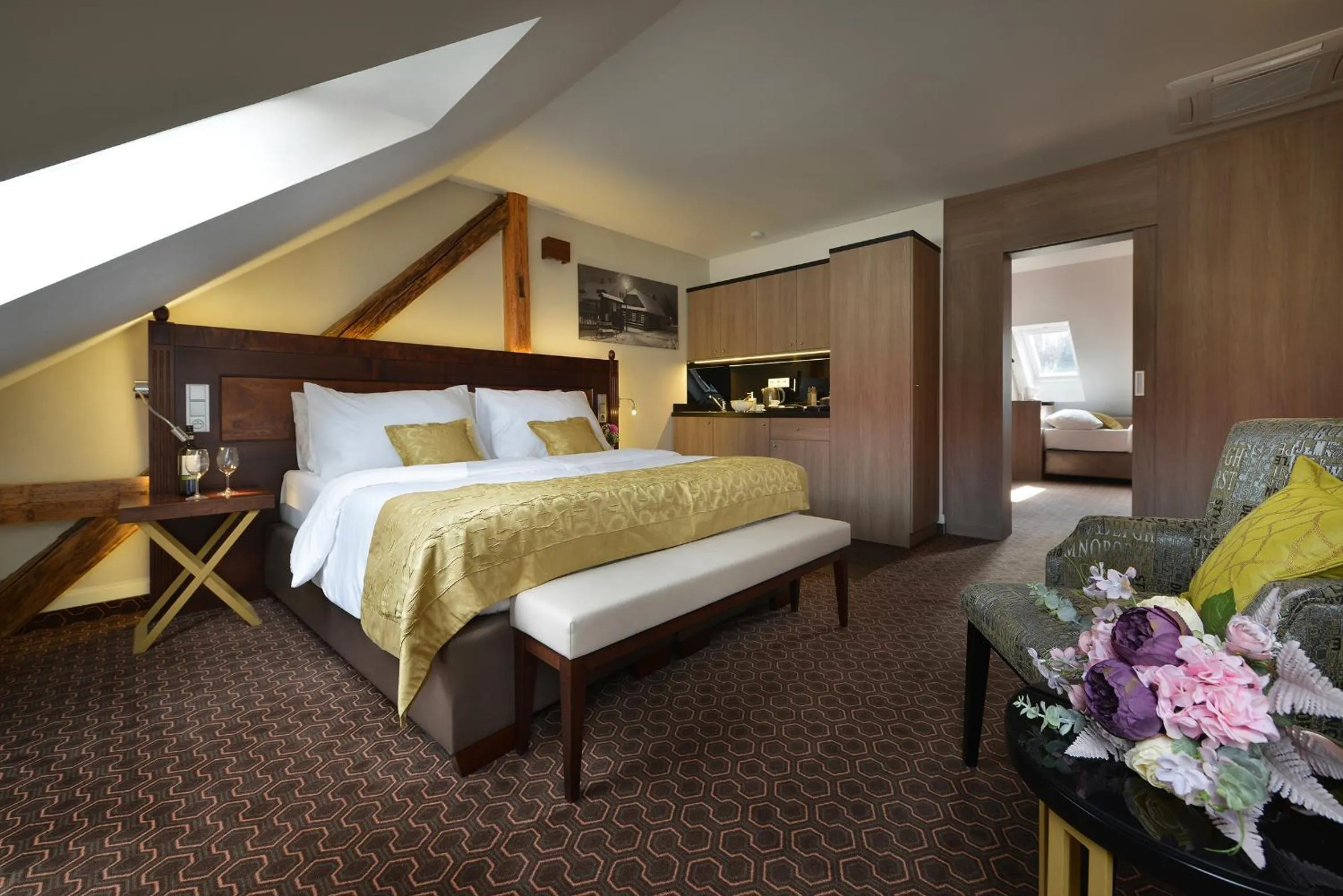 Bed in Vysocina Design Apartments