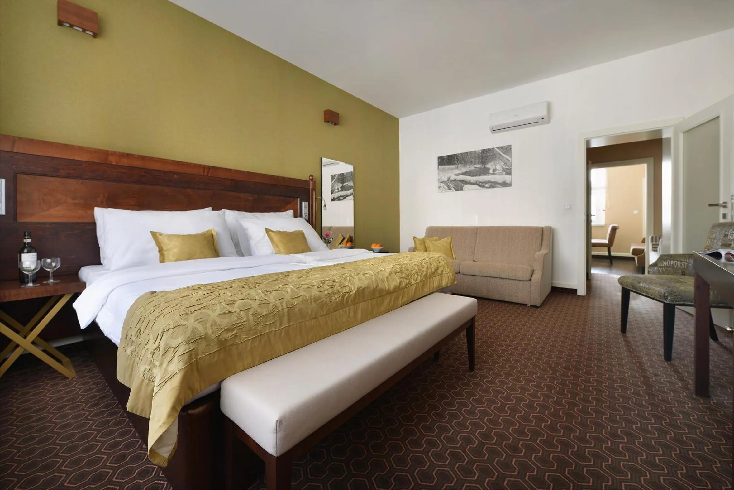 Bedroom, Bed in Vysocina Design Apartments