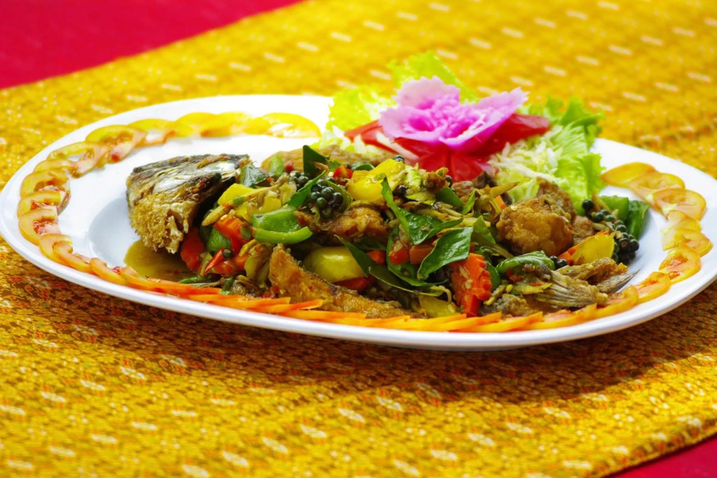 Food close-up in Areeya Phuree Resort Thaton