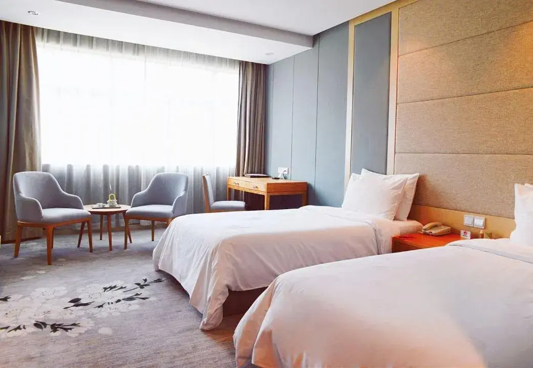 Bed in Gubei Garden Hotel Shanghai Hongqiao Bed in Gubei Garden Hotel Shanghai Hongqiao