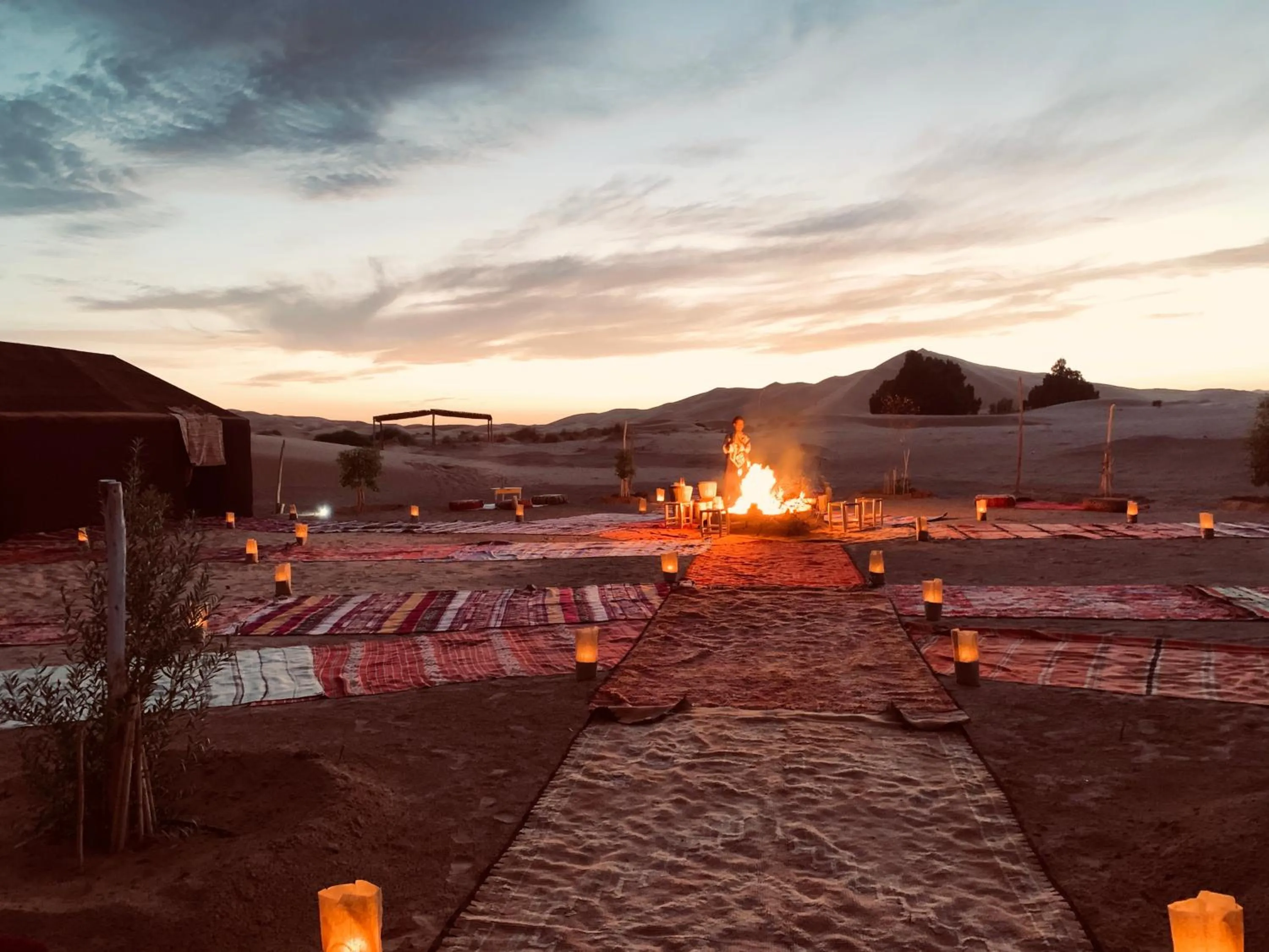 Sunset in Sahara wellness camp