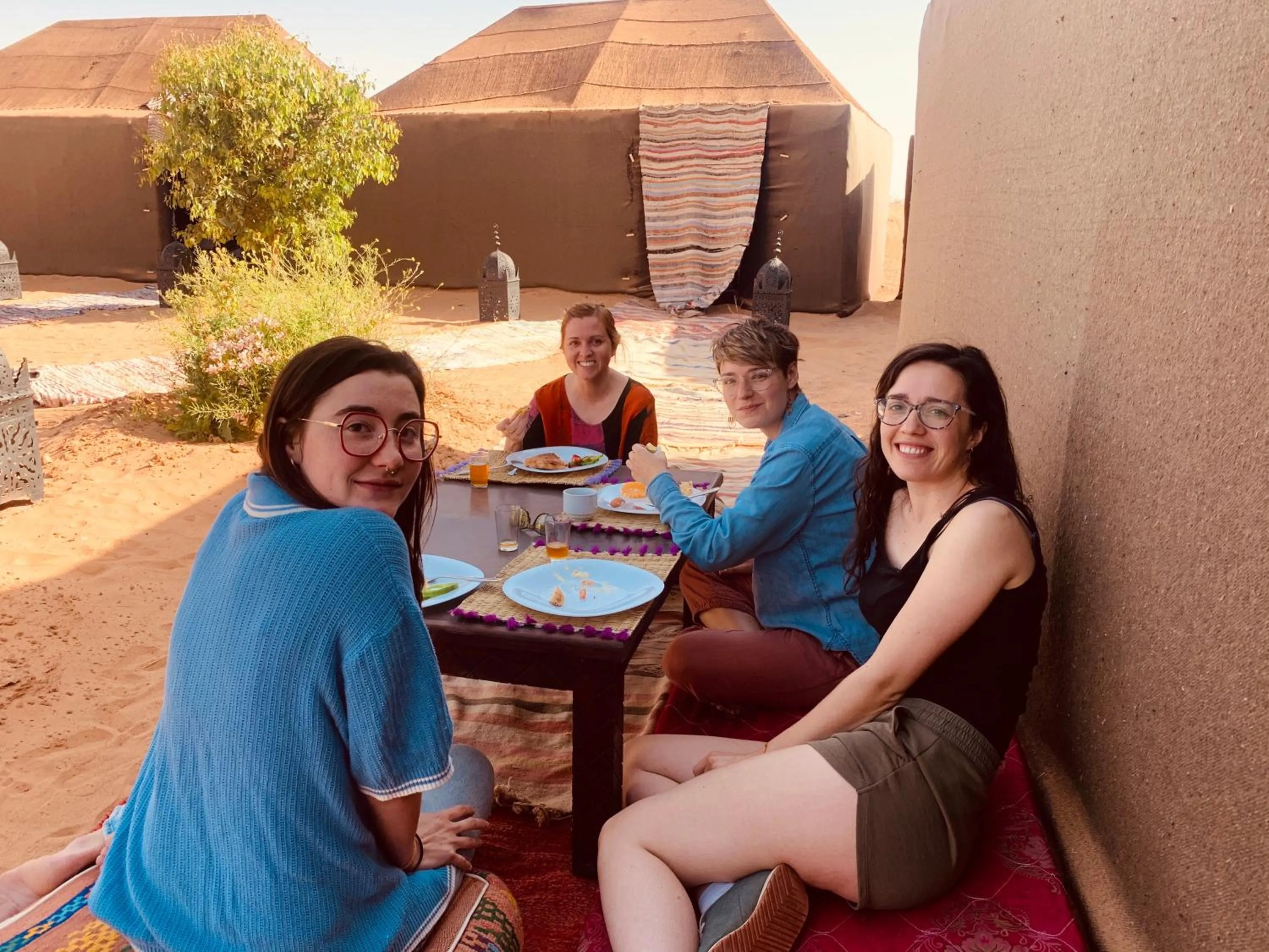 People in Sahara wellness camp