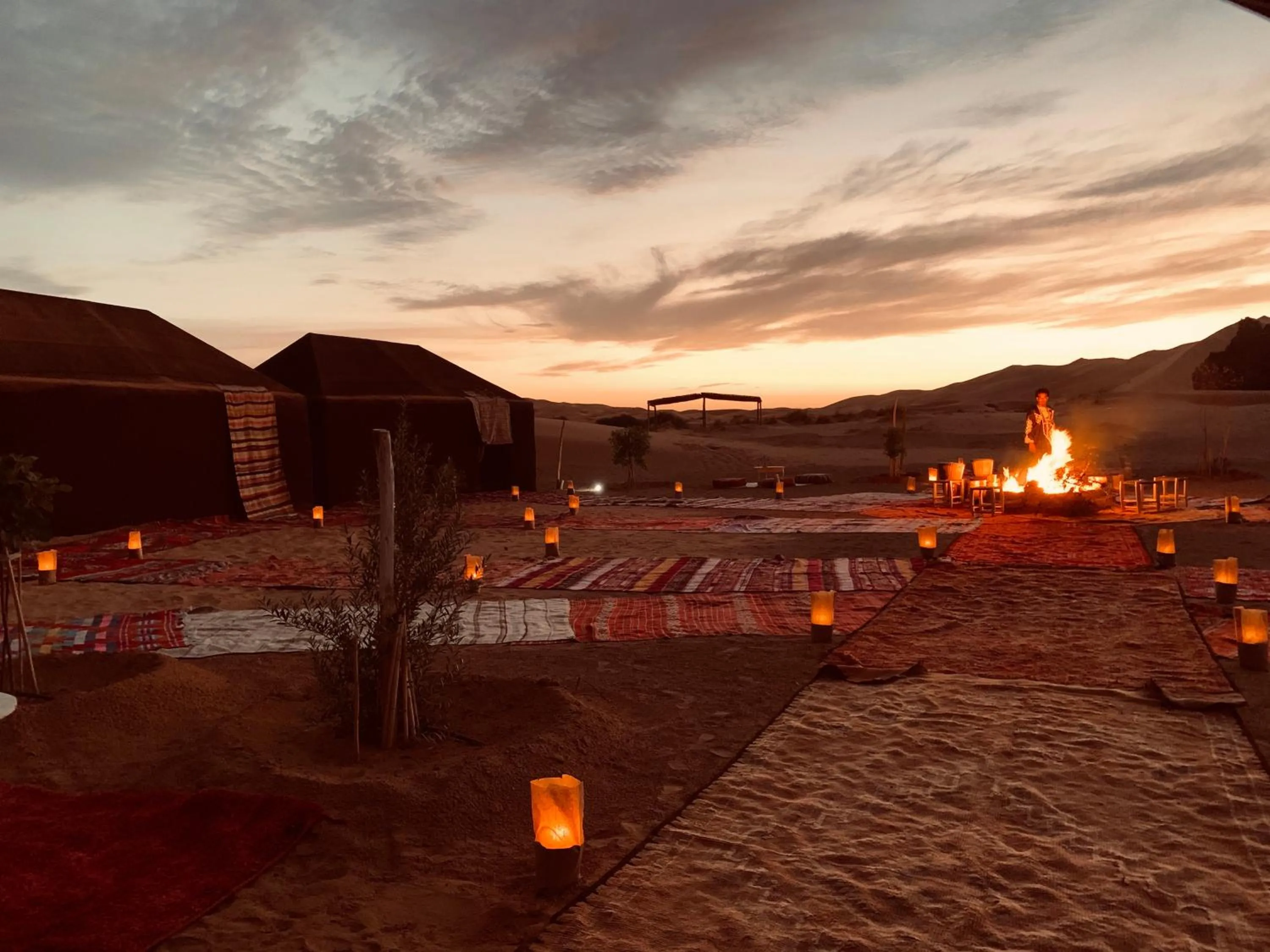 Sunset in Sahara wellness camp