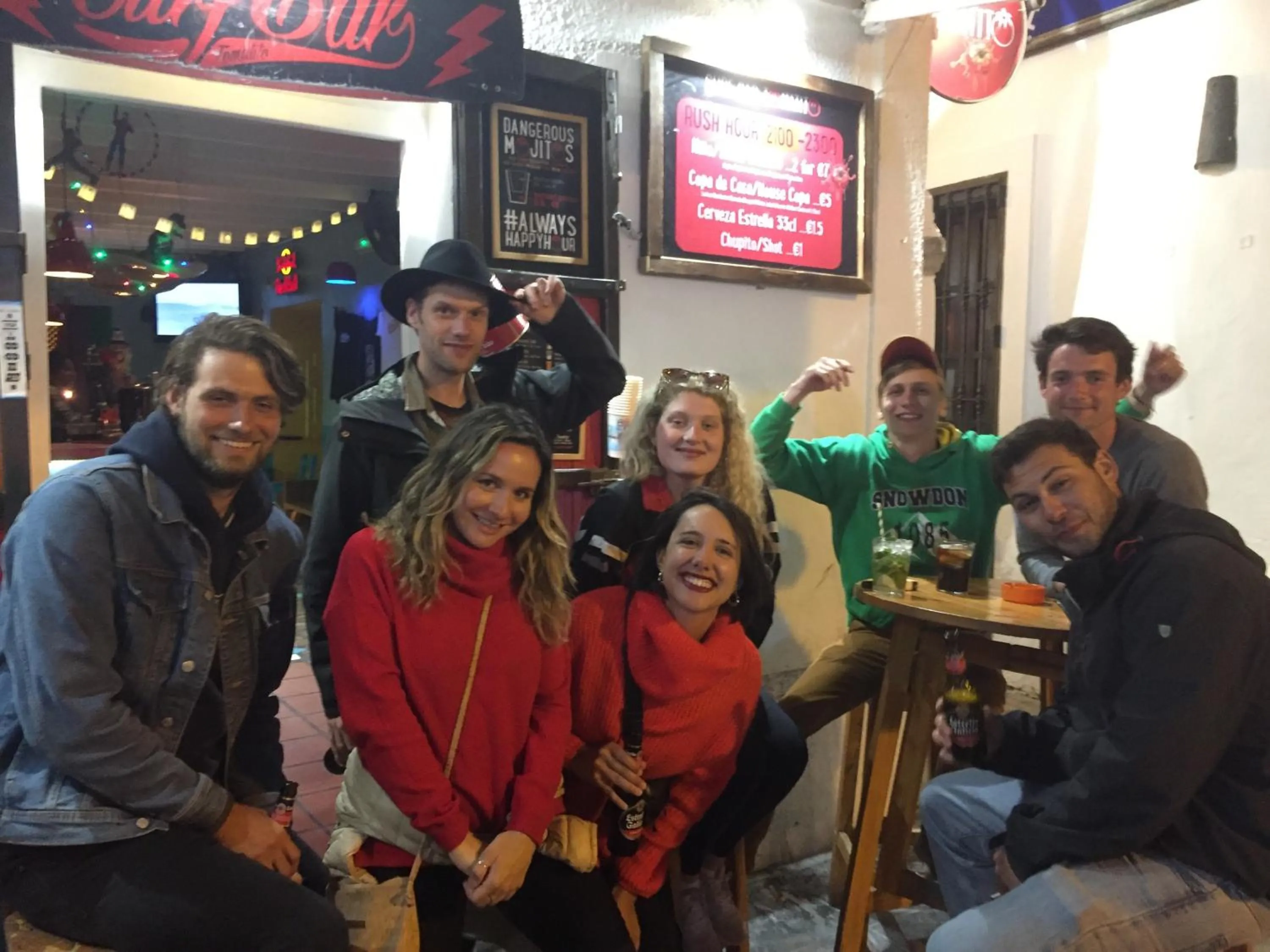 group of guests in Ohana Tarifa Hostel
