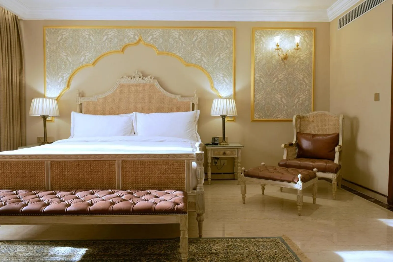 Photo of the whole room, Bed in Fort Rajwada,Jaisalmer