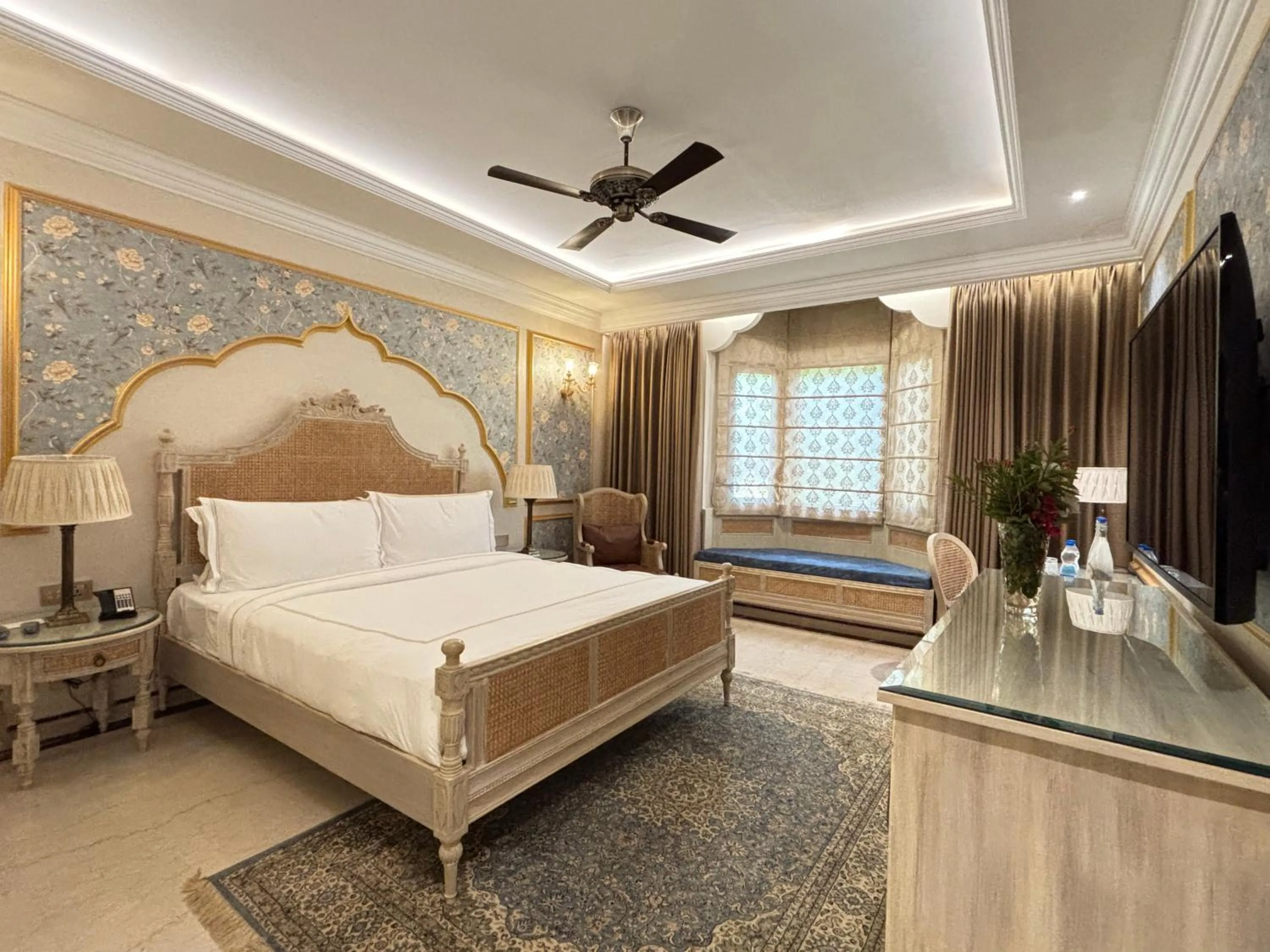 Bed in Fort Rajwada,Jaisalmer