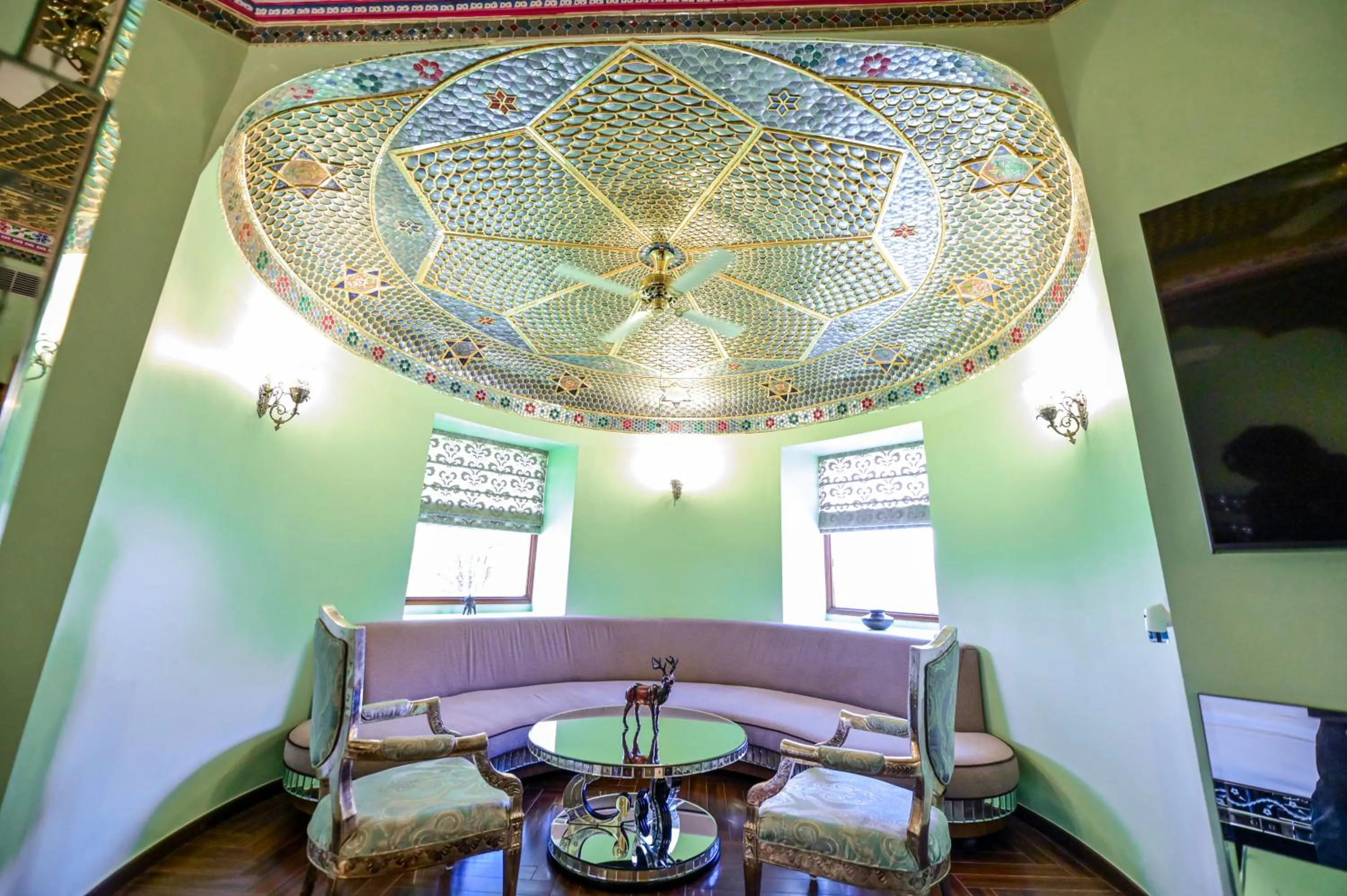 Seating area in Fort Rajwada,Jaisalmer
