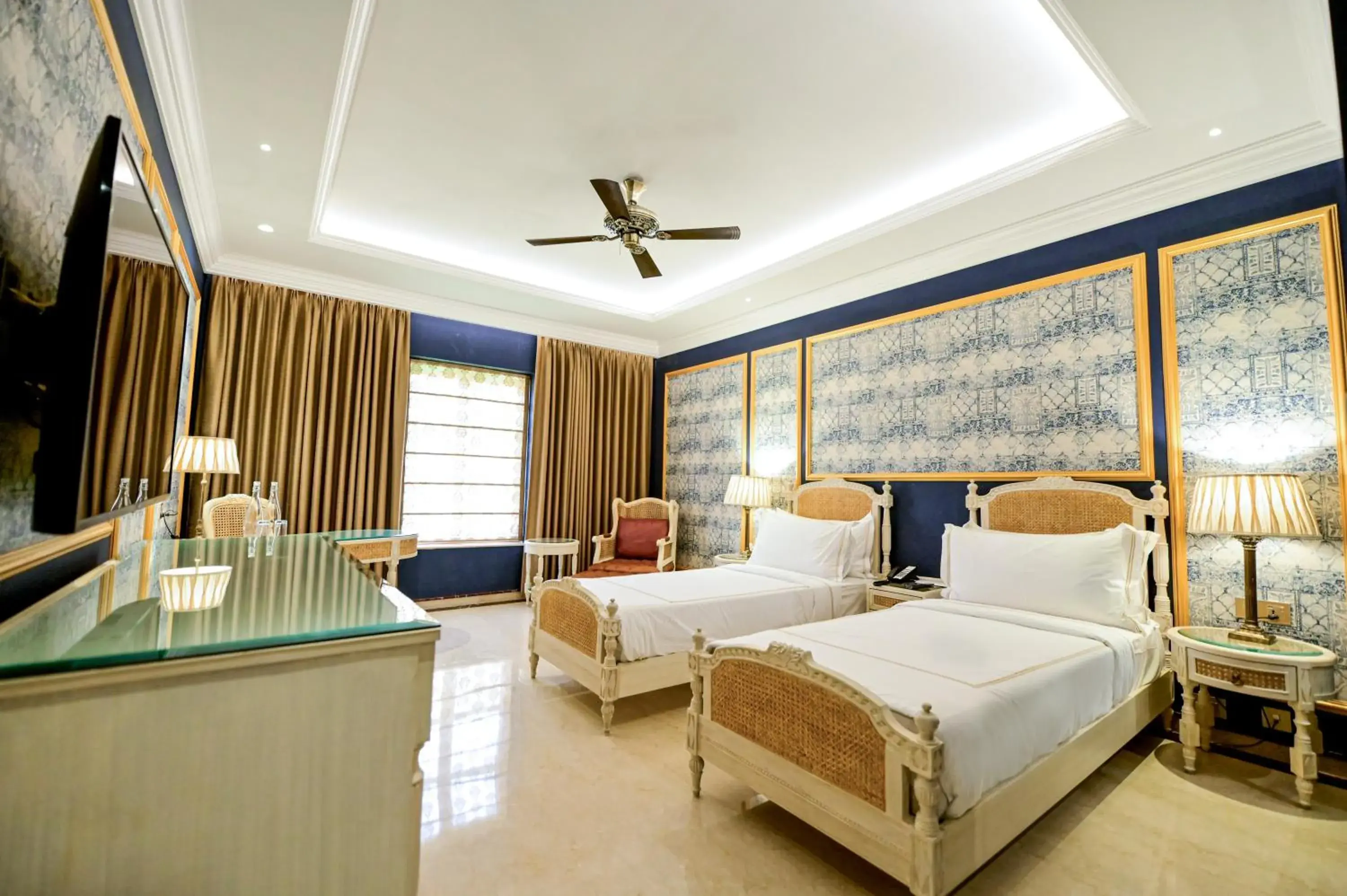 Bed in Fort Rajwada,Jaisalmer Bed in Fort Rajwada,Jaisalmer