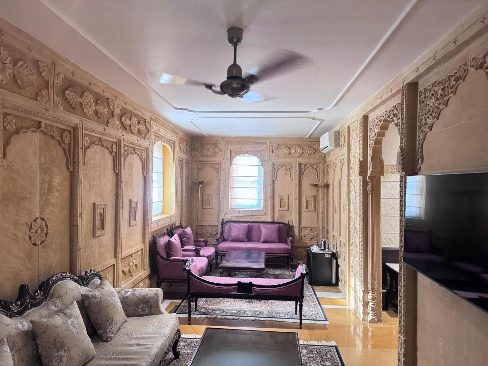 Seating area in Fort Rajwada,Jaisalmer