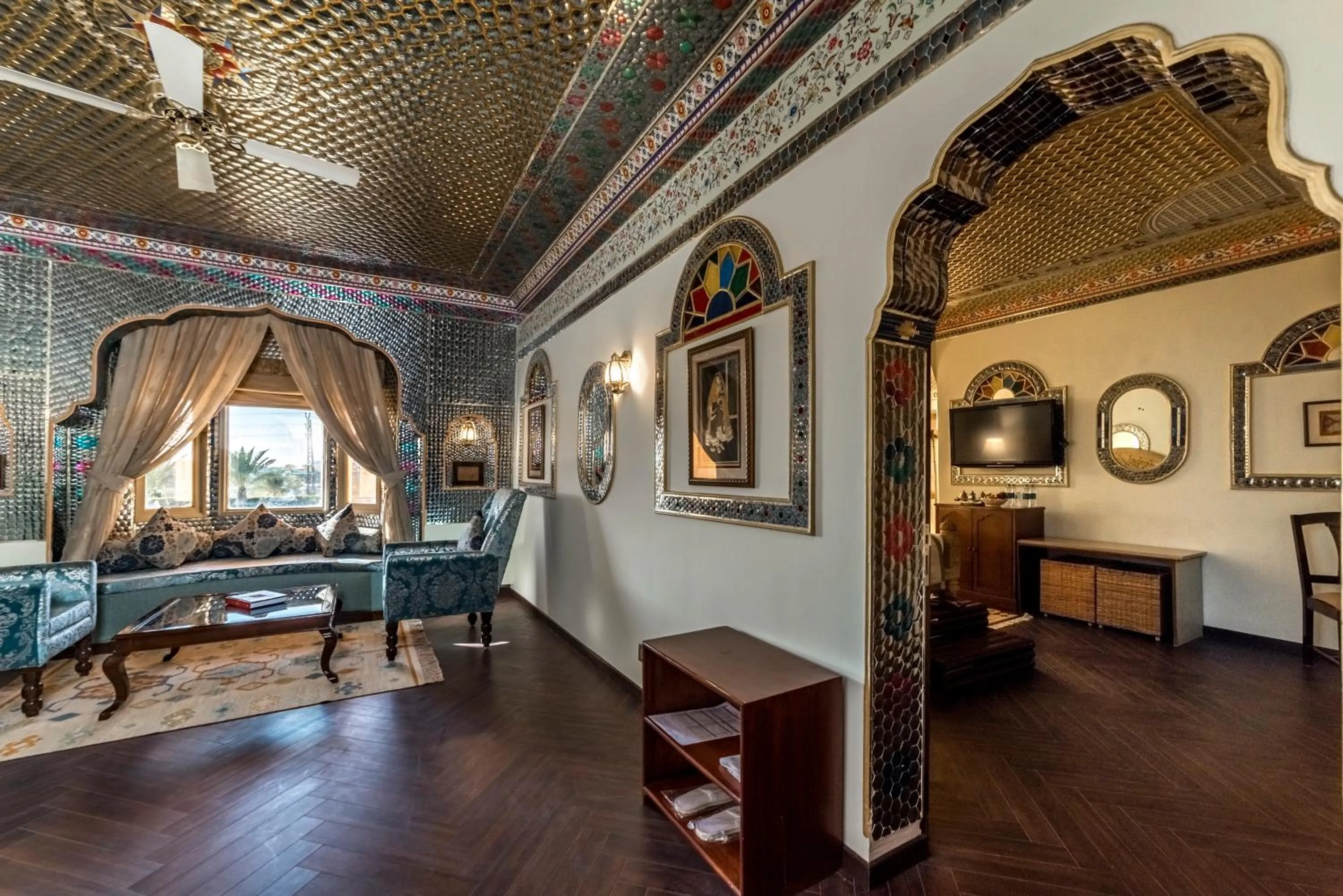 Living room in Fort Rajwada,Jaisalmer