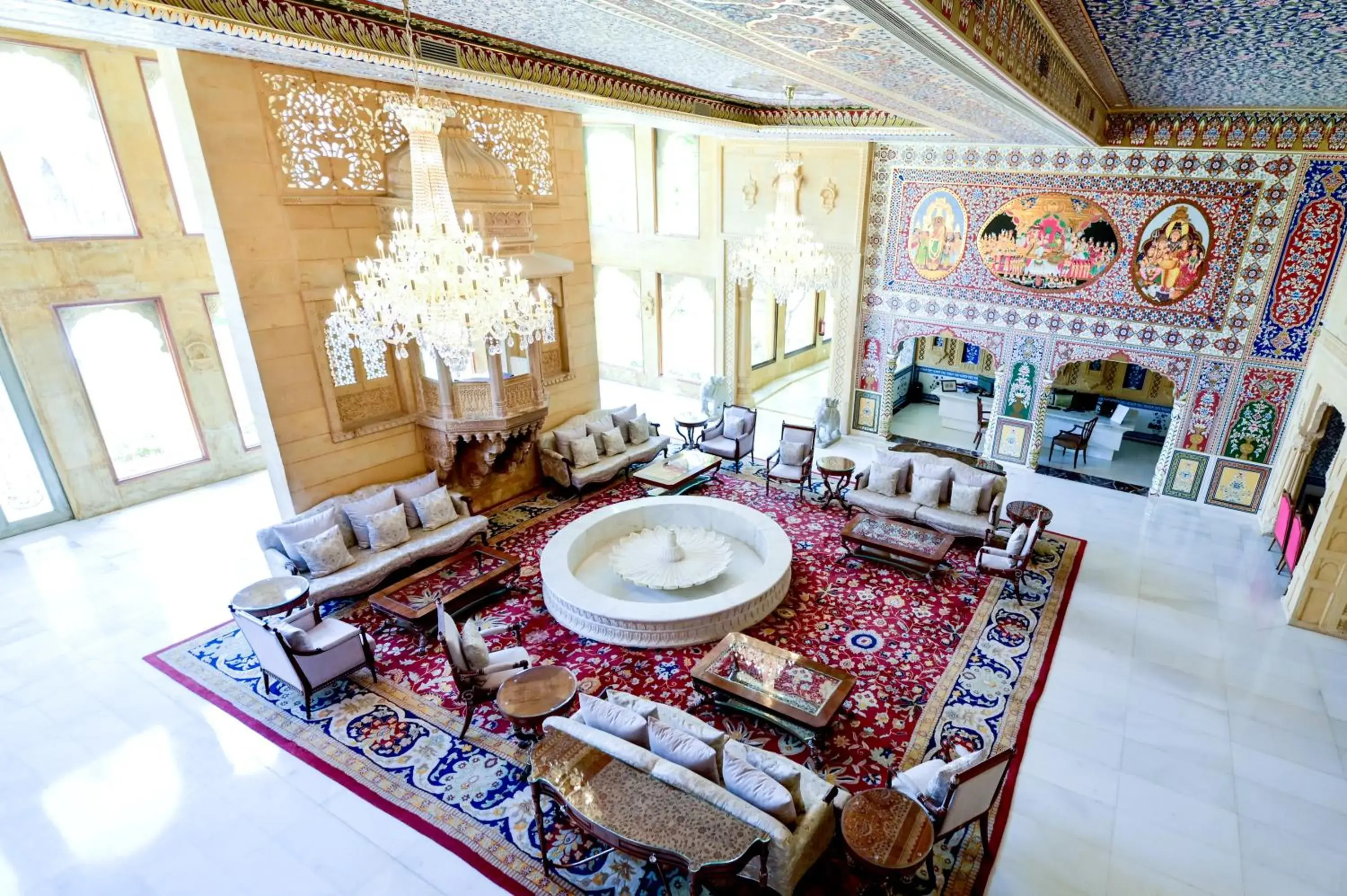 Lobby or reception in Fort Rajwada,Jaisalmer Lobby or reception in Fort Rajwada,Jaisalmer