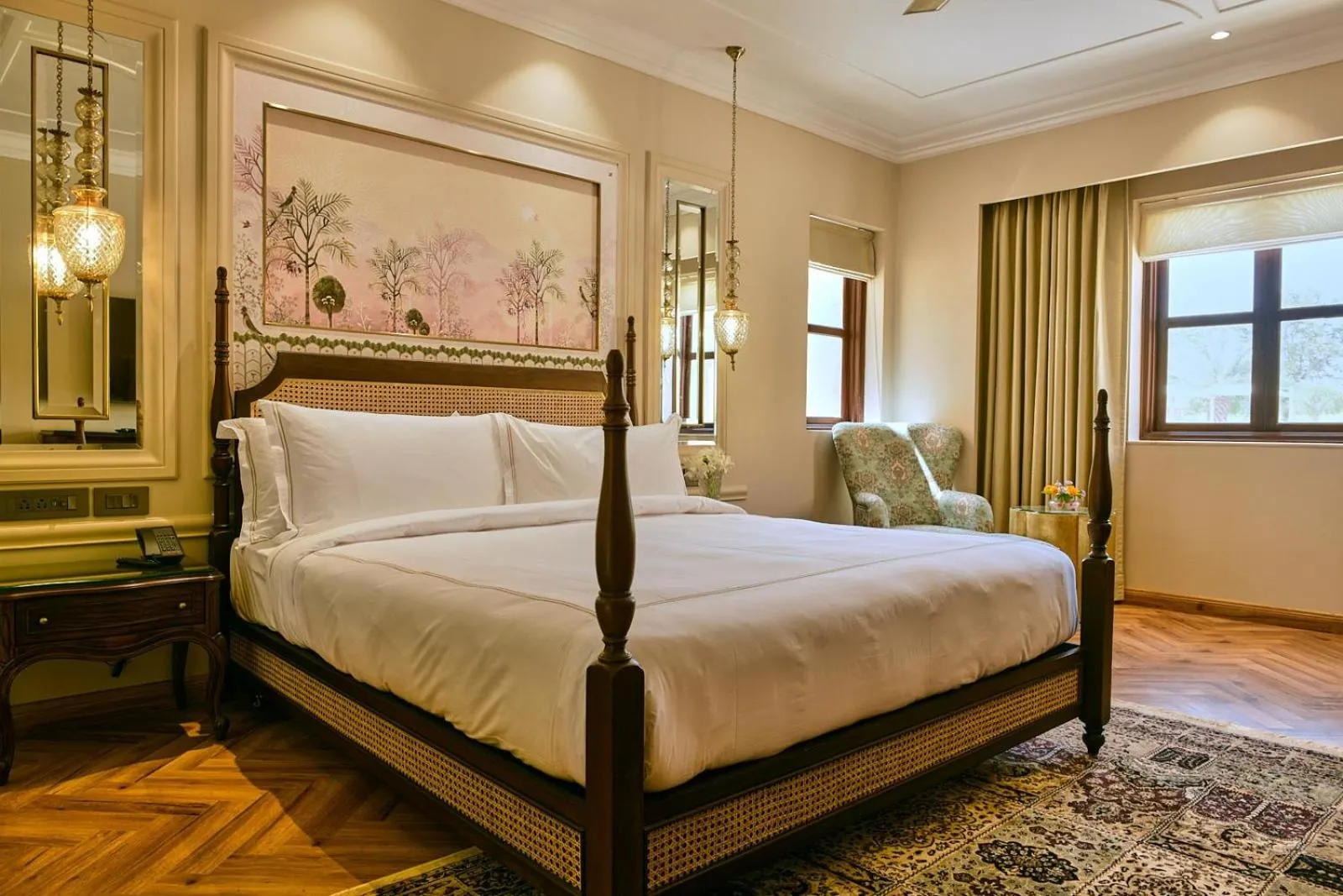 Bed in Fort Rajwada,Jaisalmer