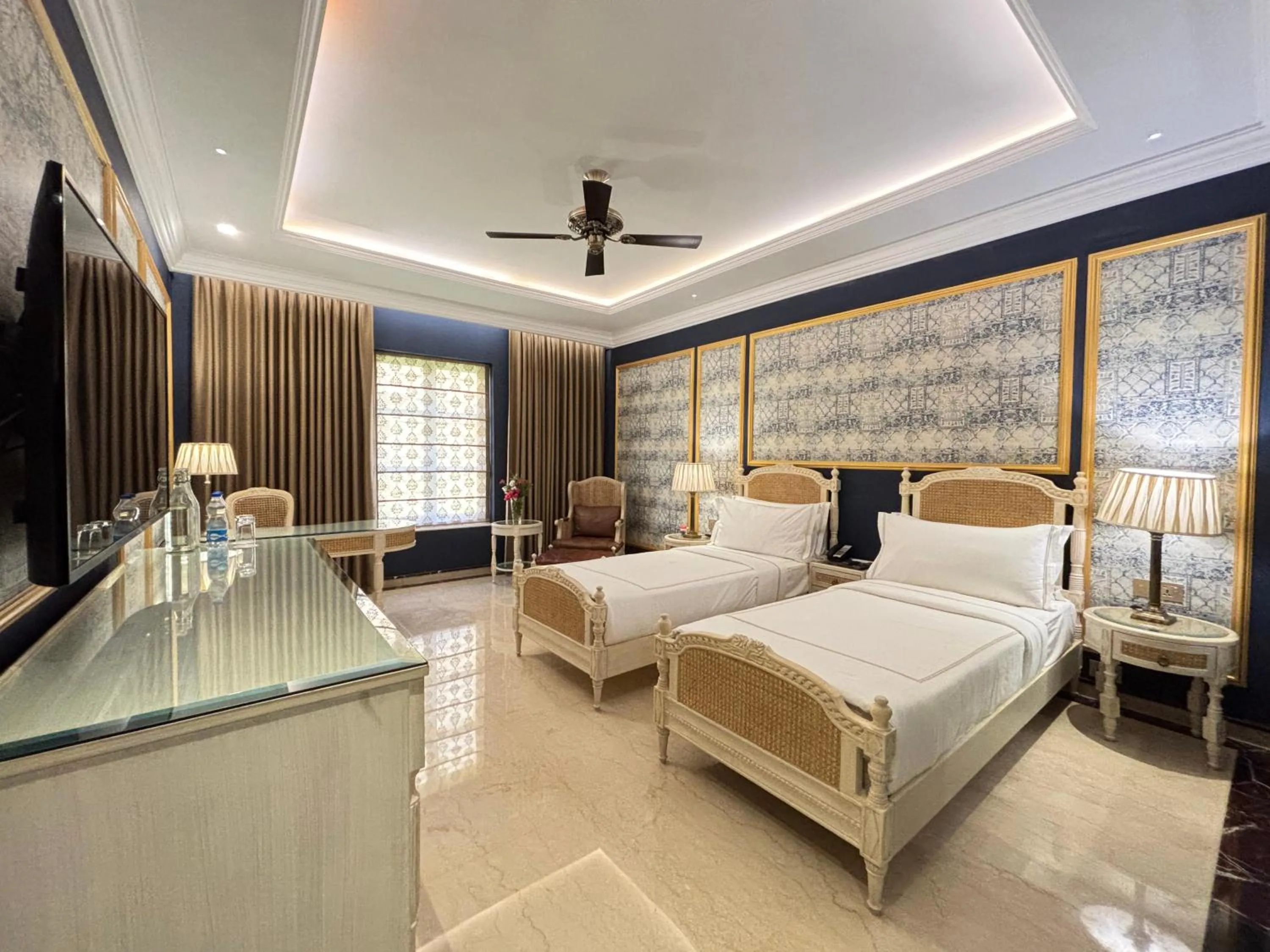 Bed in Fort Rajwada,Jaisalmer