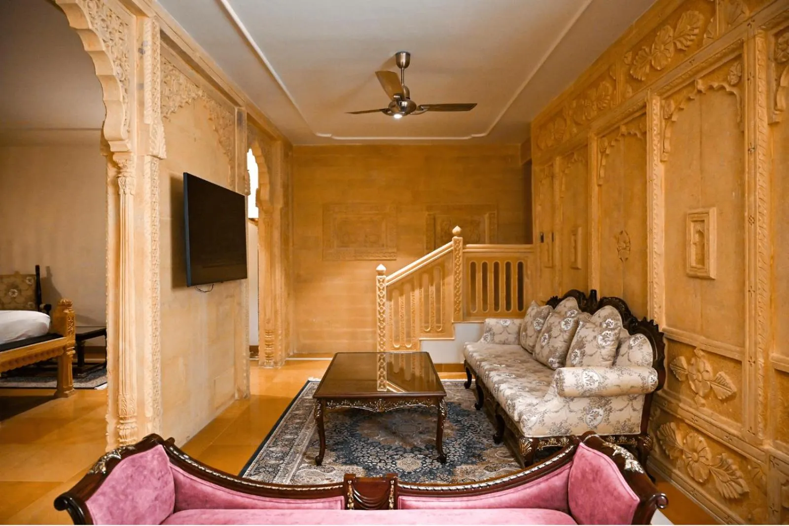 Living room in Fort Rajwada,Jaisalmer