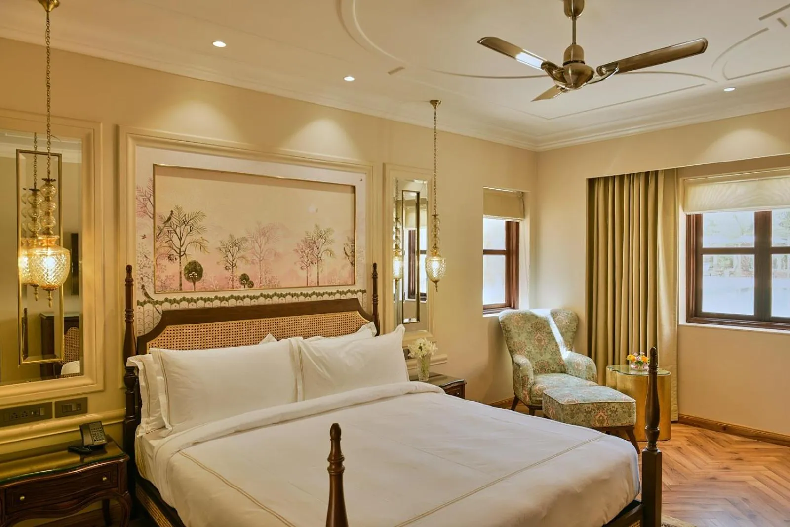 Bed in Fort Rajwada,Jaisalmer