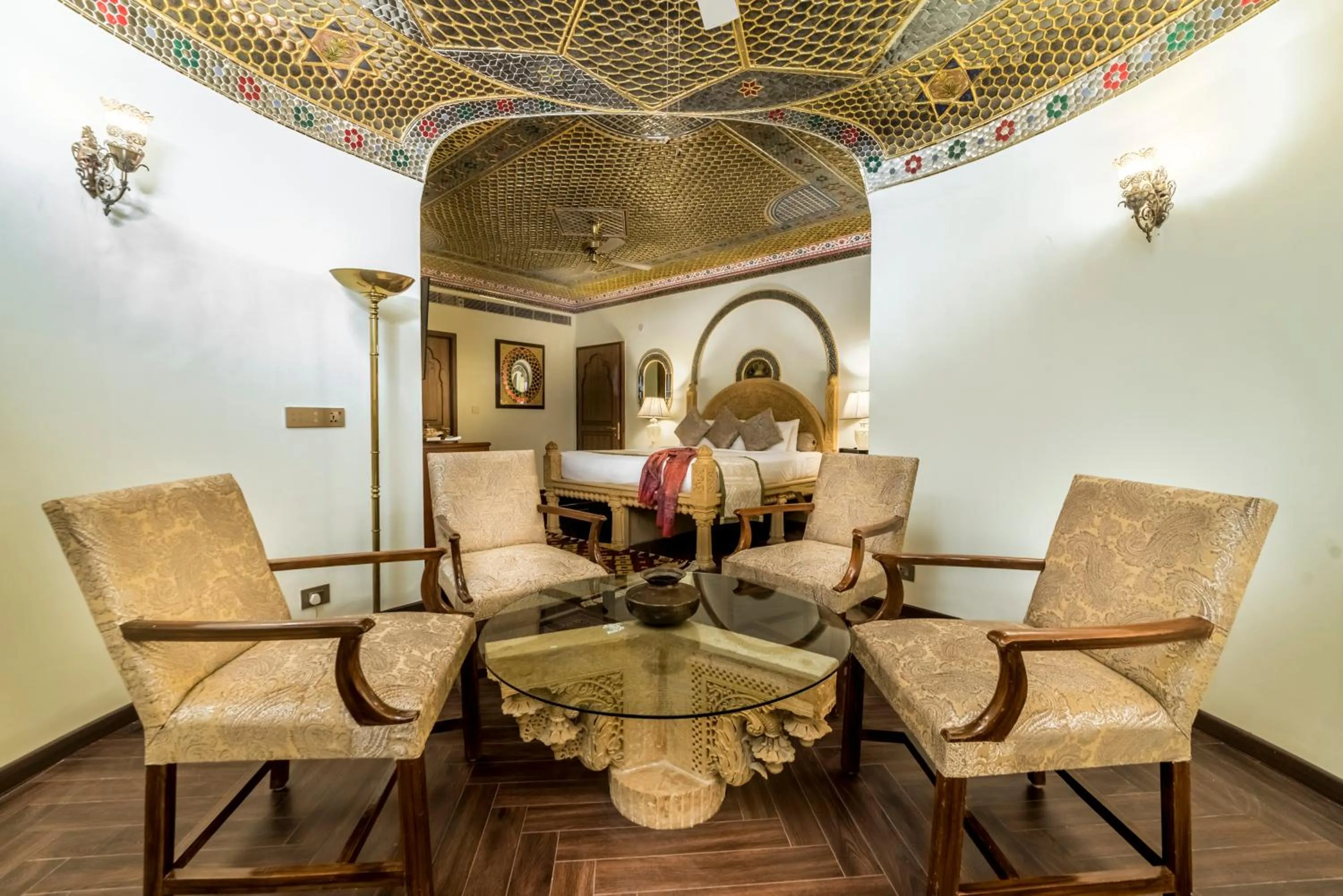 Seating area in Fort Rajwada,Jaisalmer