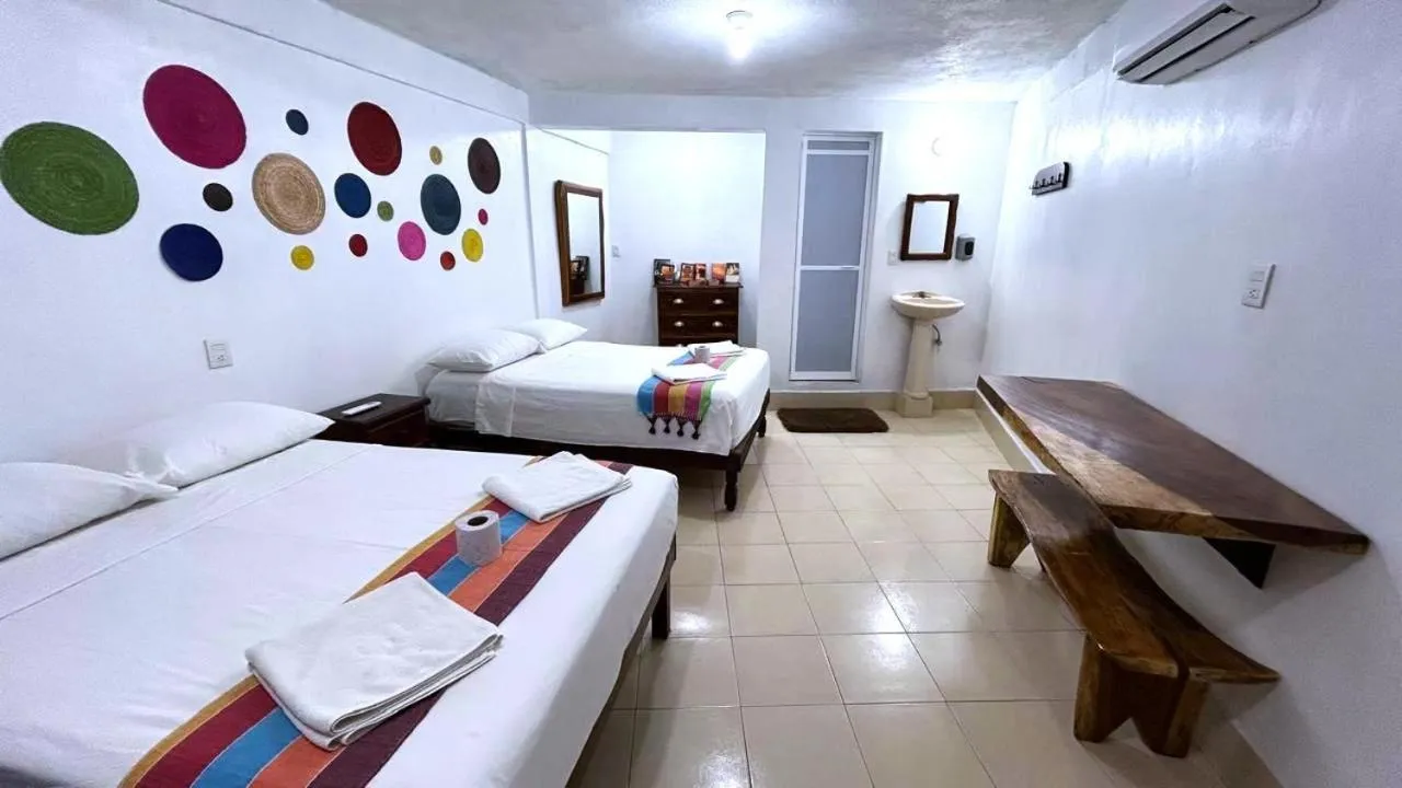 Bed in Hotel Casa del Mar Mazunte