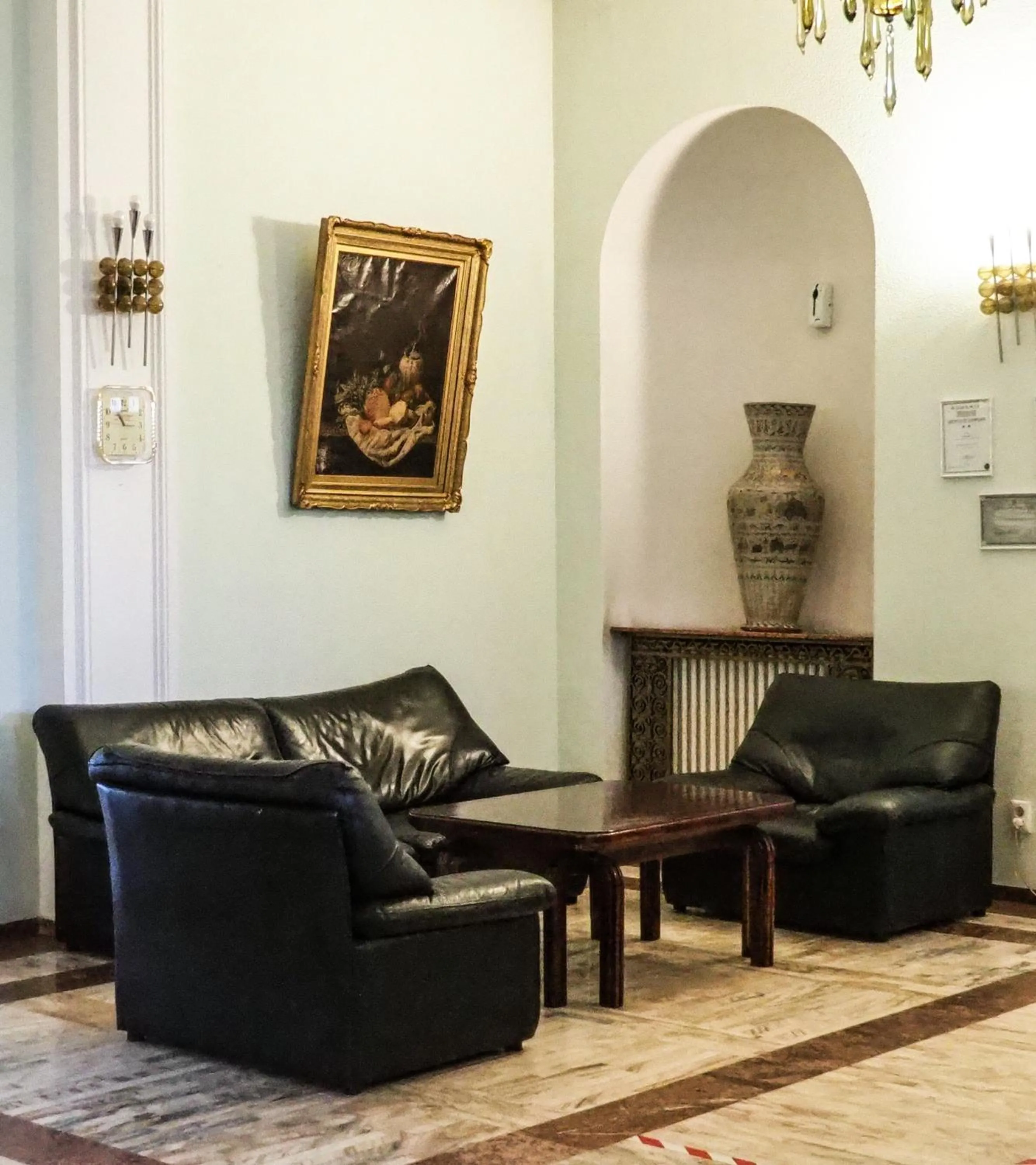 Lobby or reception in Hotel Triumf