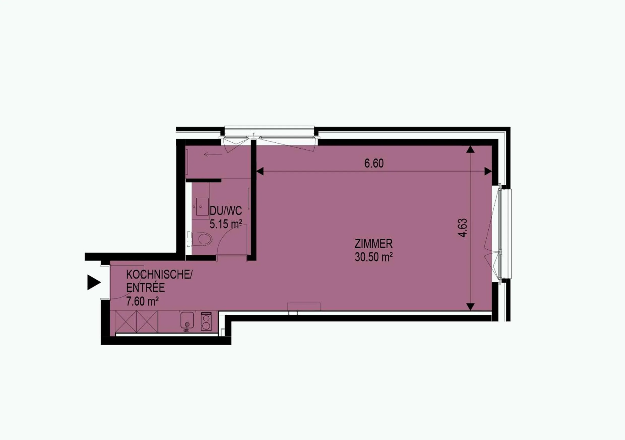 Floor plan in City Apartments