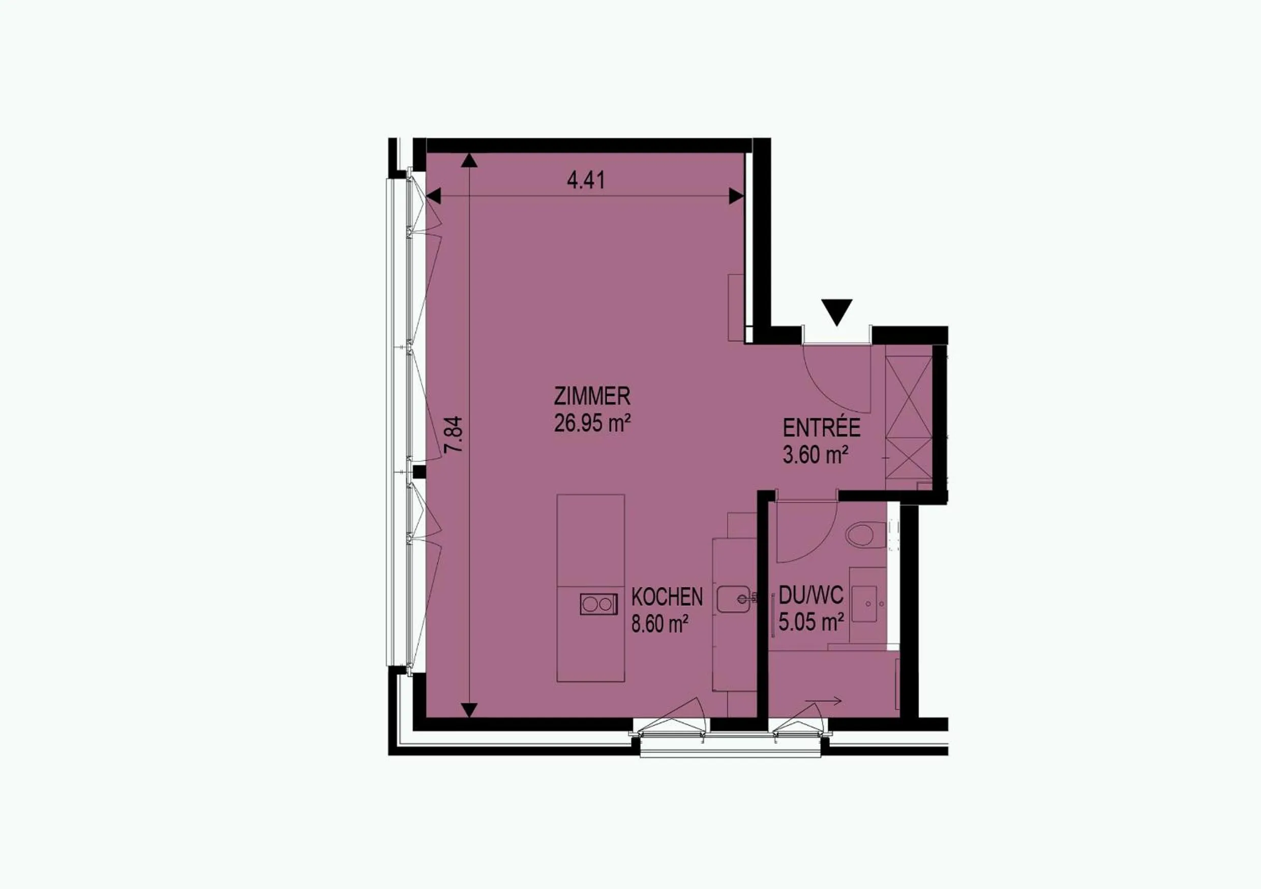 Floor plan in City Apartments