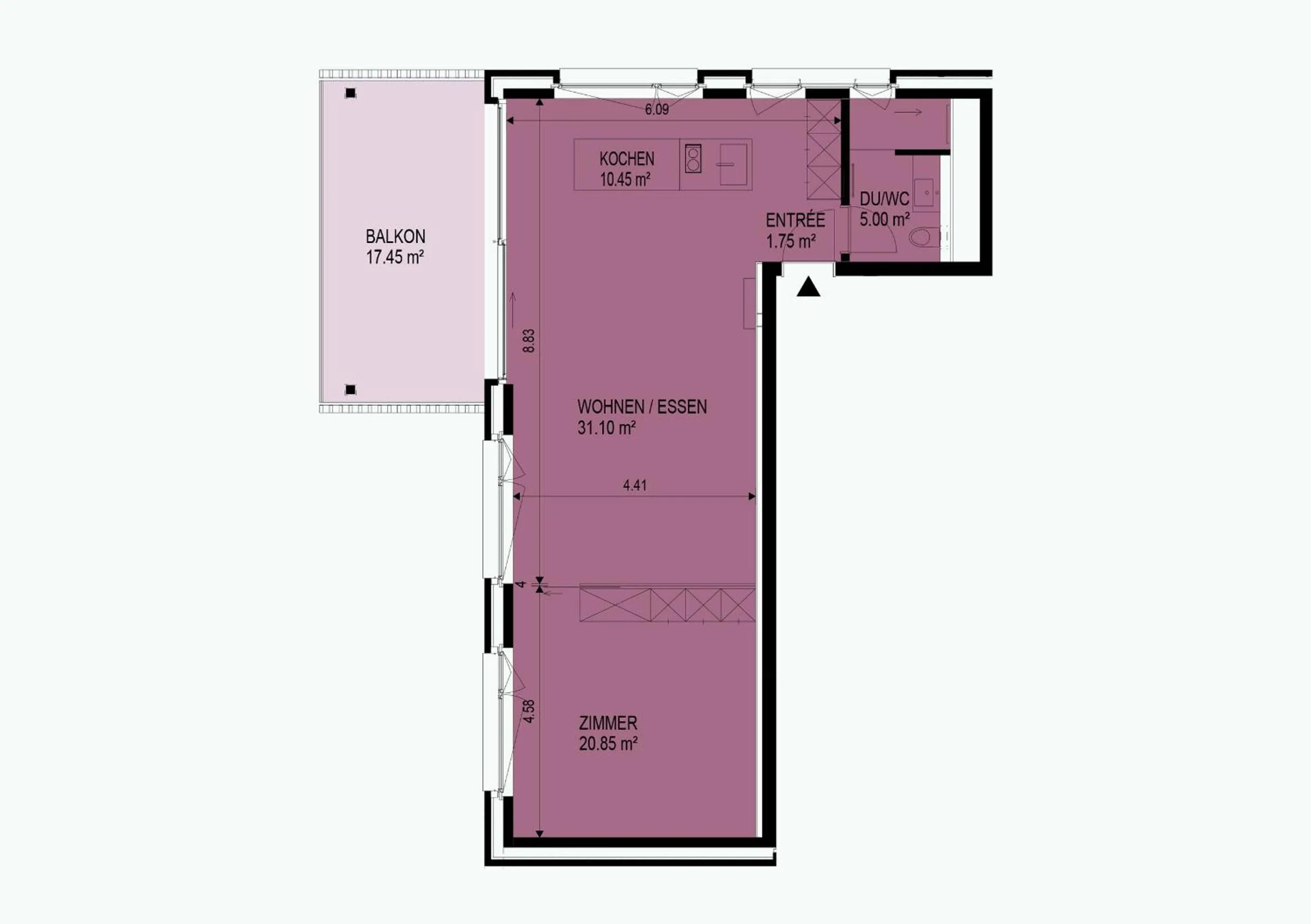Floor plan in City Apartments