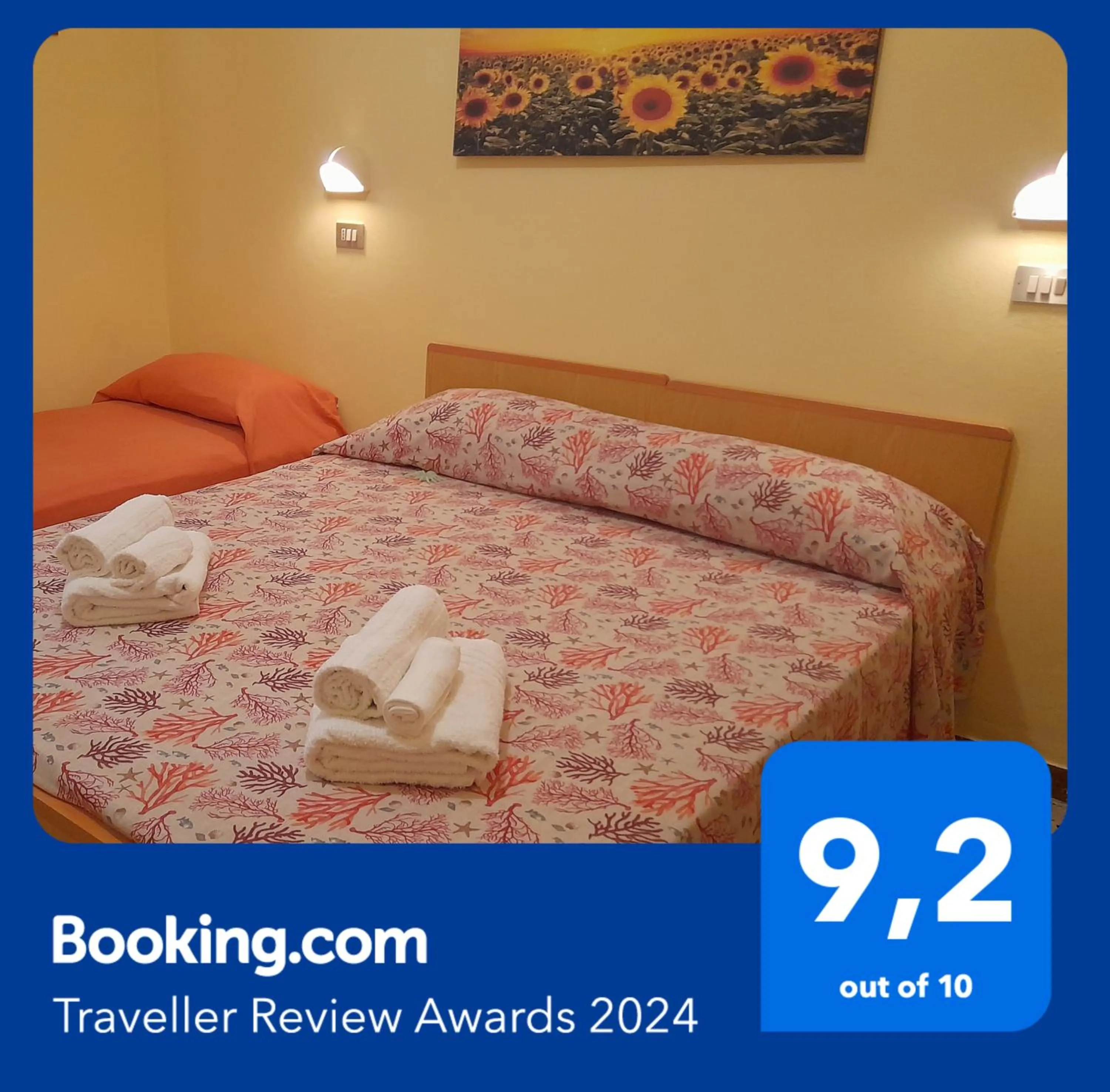 Bed in Hotel Carmen Viserba