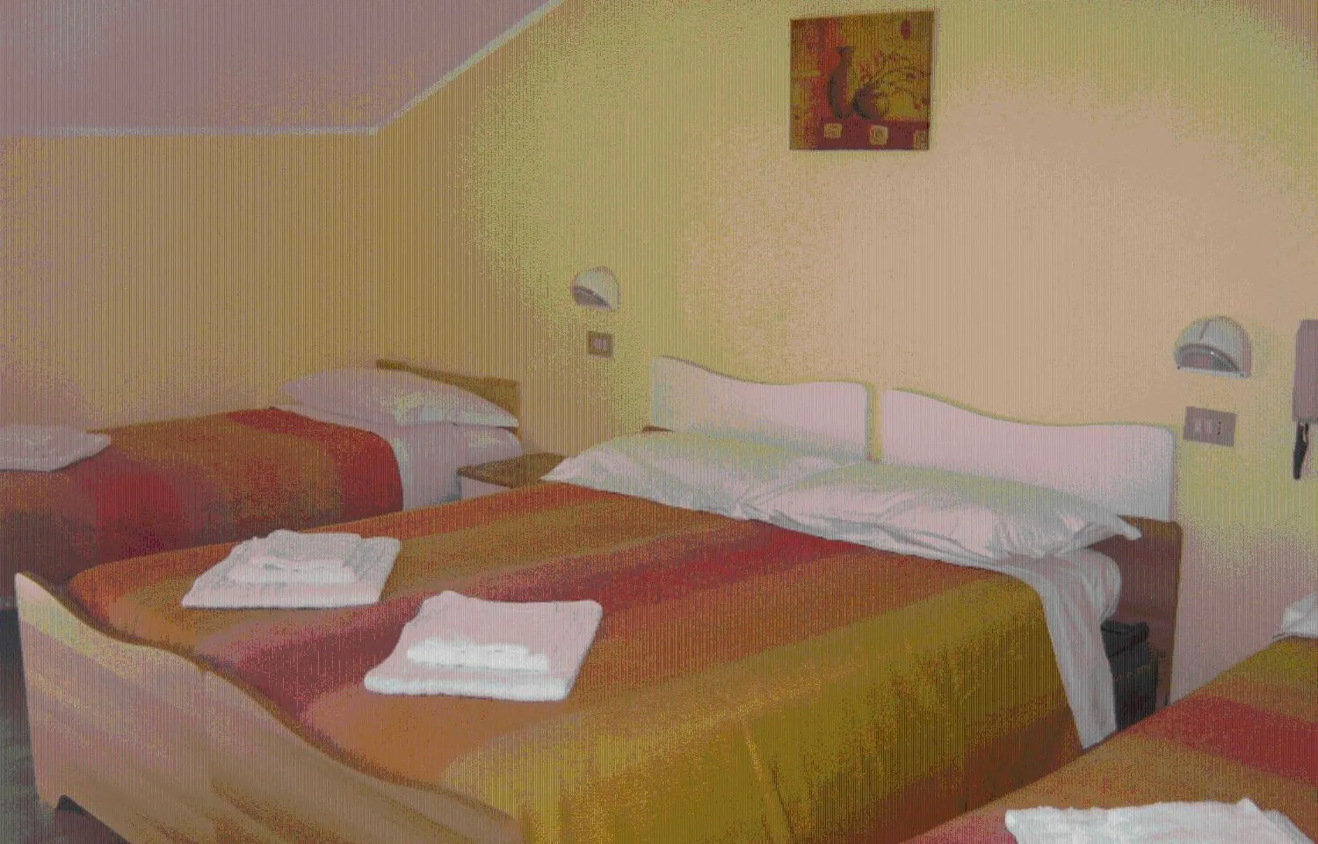 Bed in Hotel Carmen Viserba