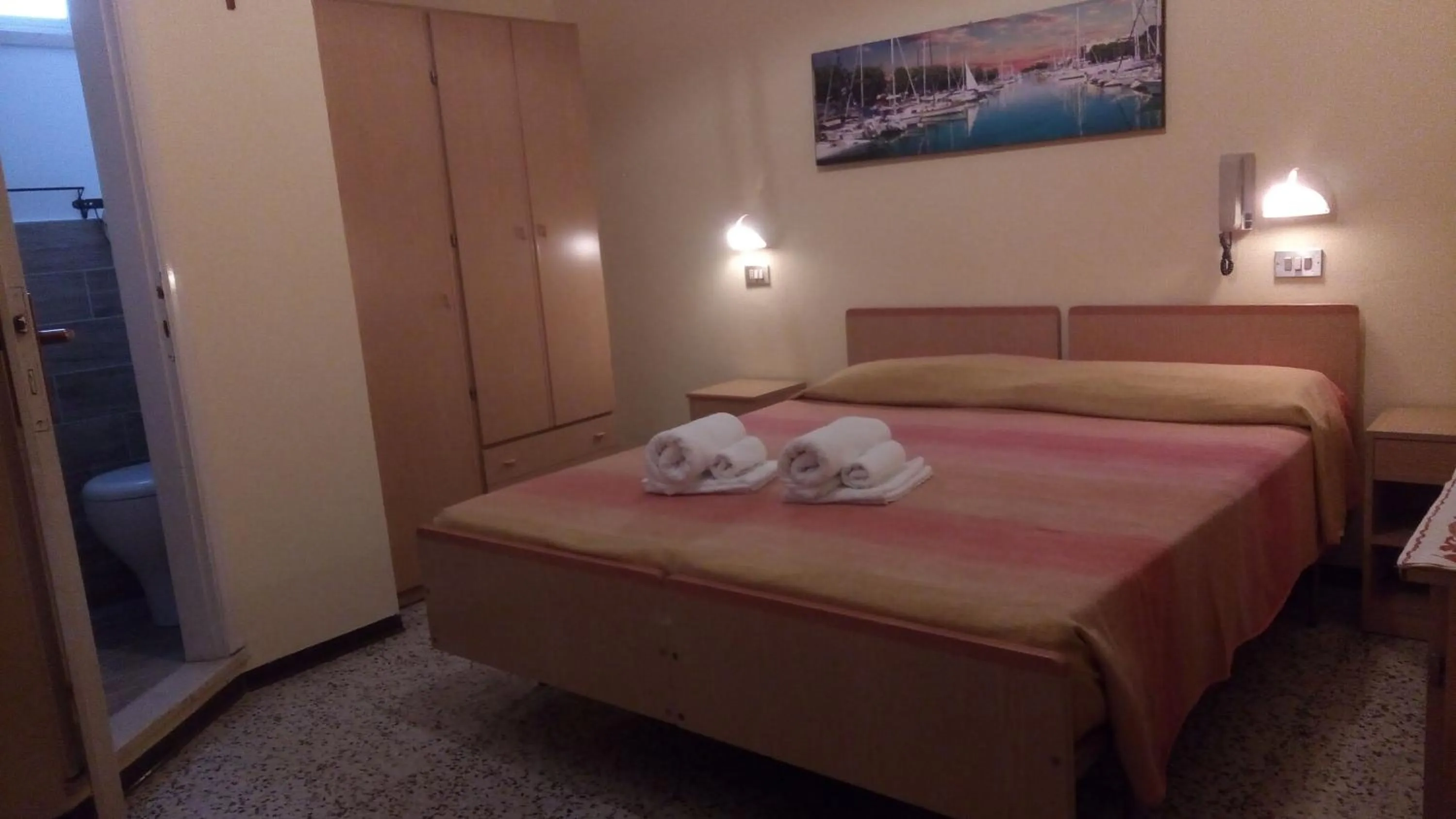 Bed in Hotel Carmen Viserba