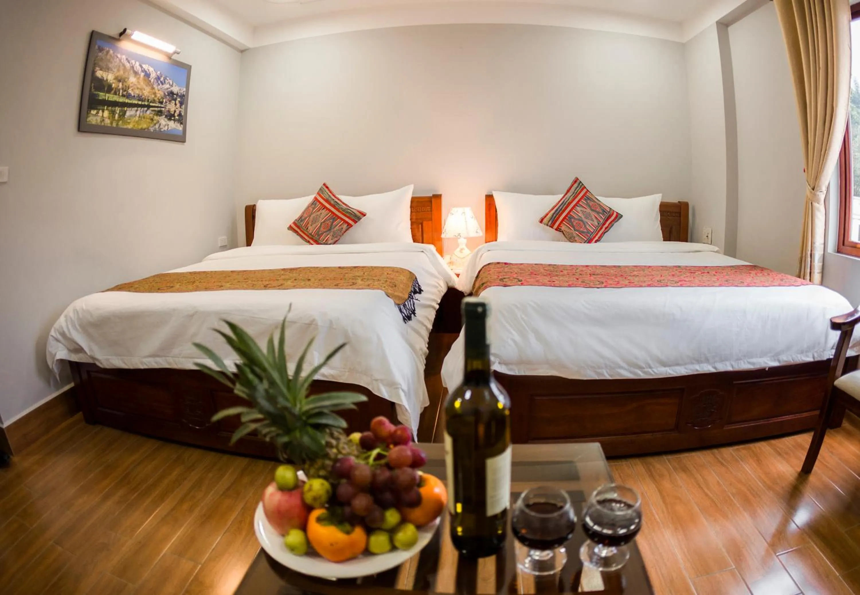 Bed in Sapa Land Hotel