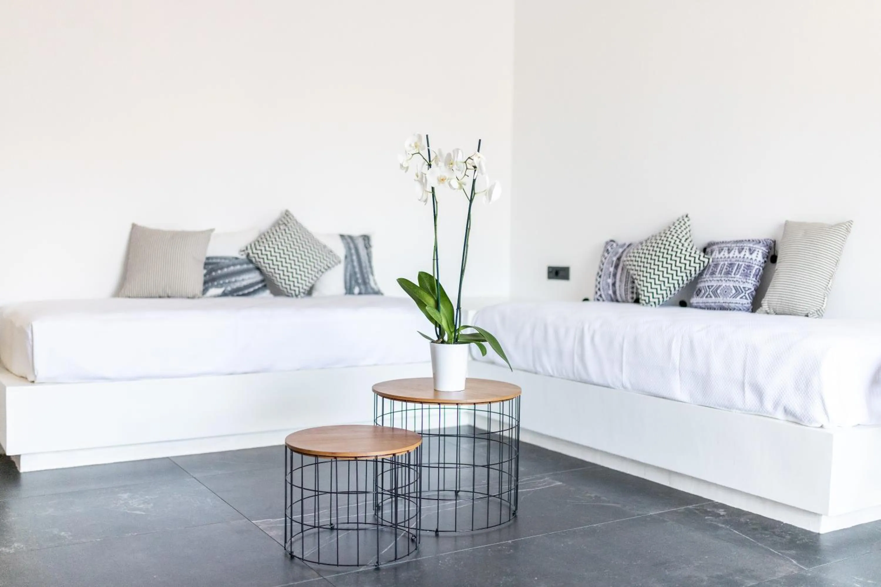 Living room, Bed in Aegean Gem