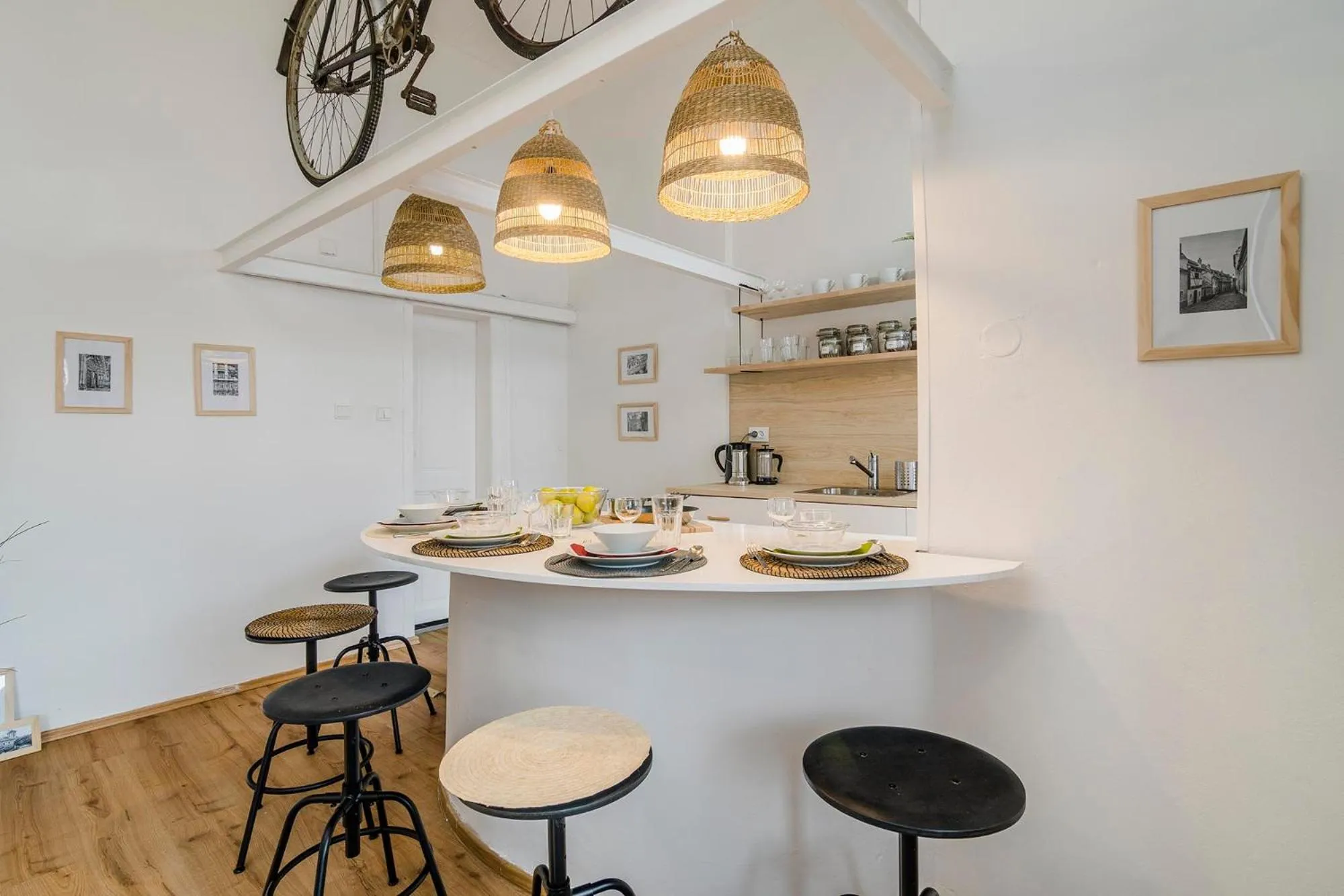 Dining area in Historic Centre Prague Apartments by Michal&Friends