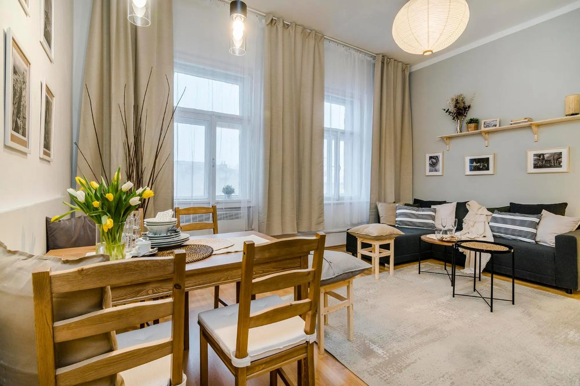 Living room in Historic Centre Prague Apartments by Michal&Friends