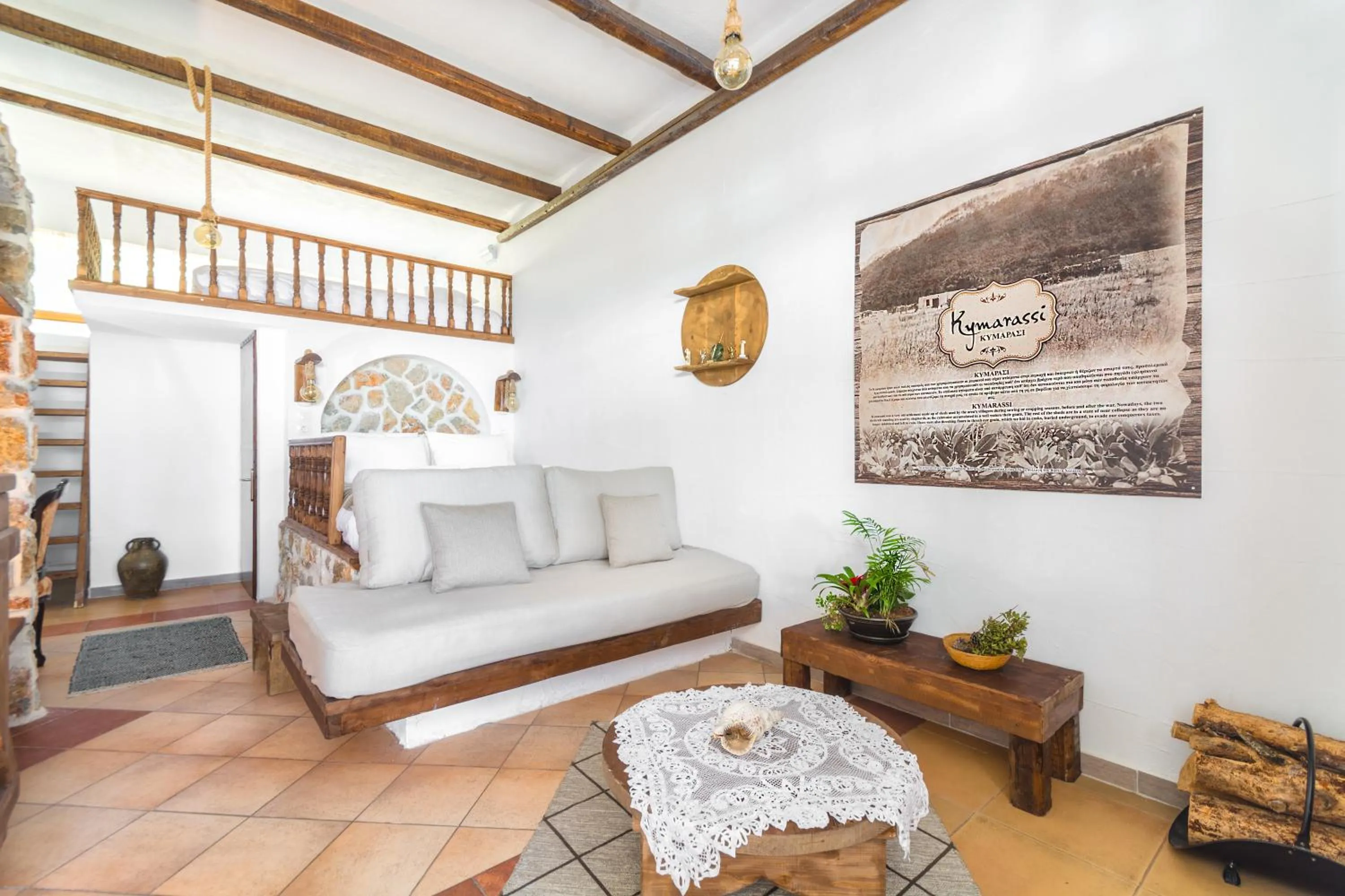 Living room, Bed in Limeri Traditional Guest House