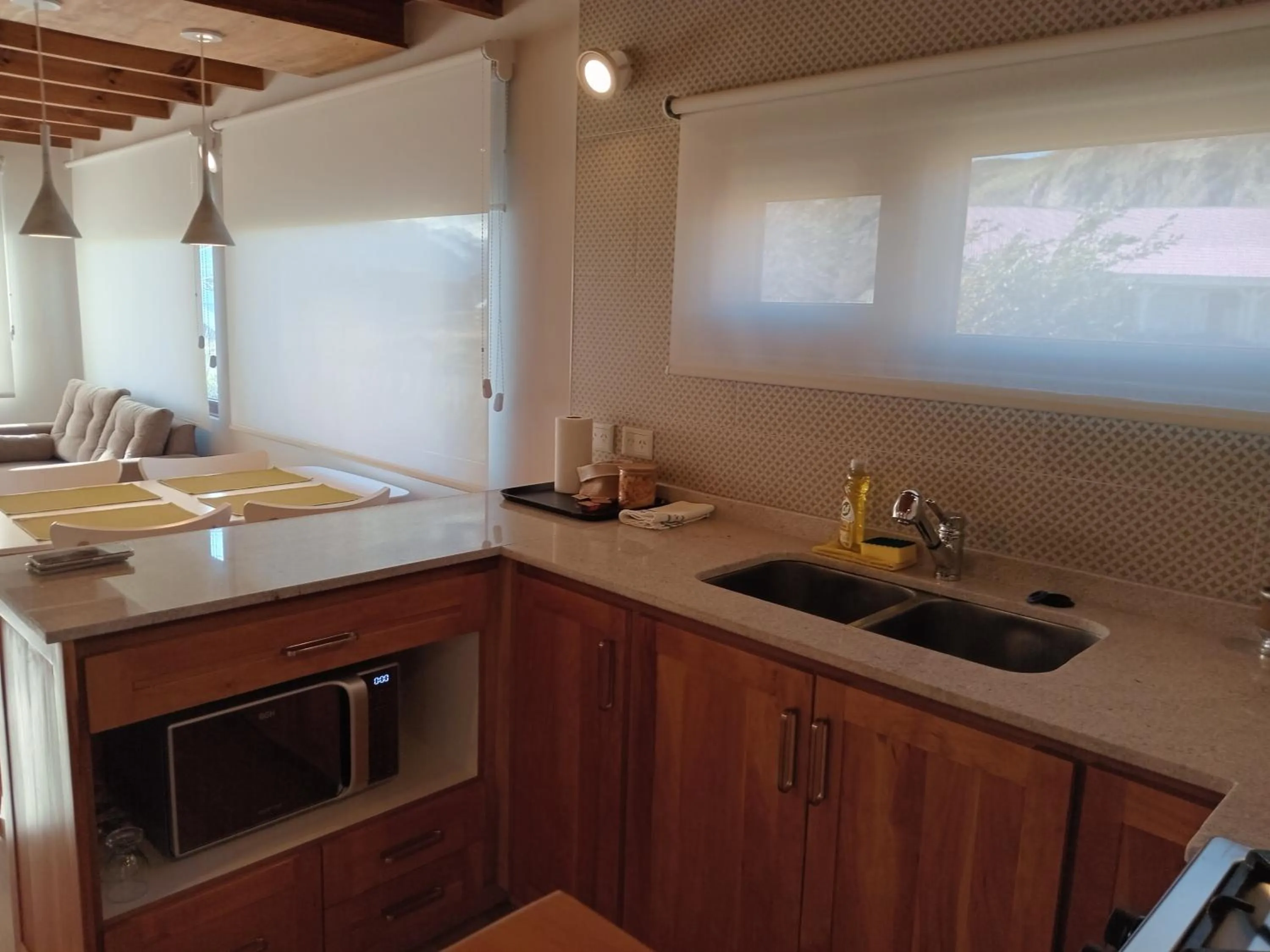Kitchen or kitchenette in Posada y Cabañas El Barranco