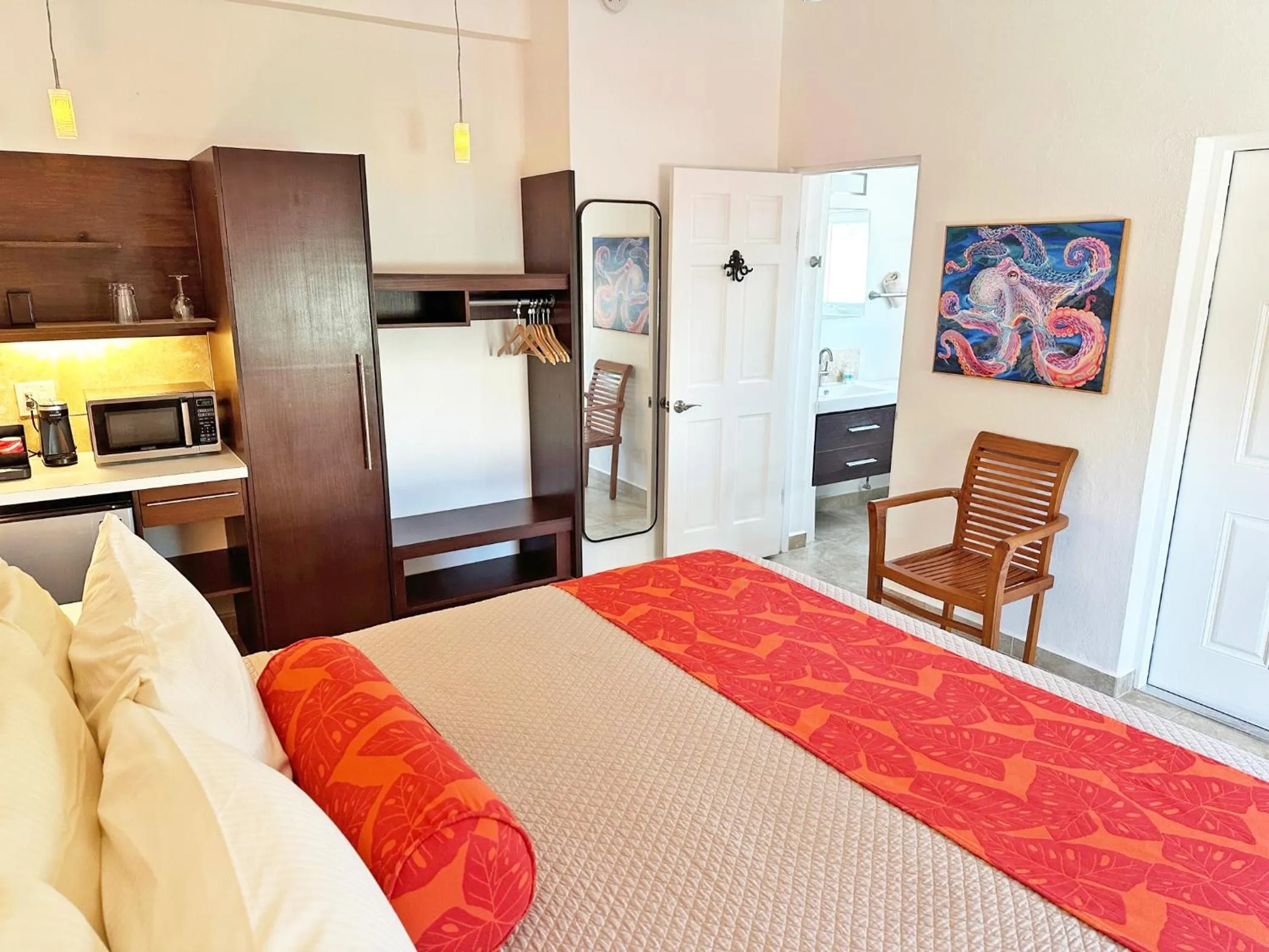 Bedroom, Bed in Sand Castle on the Beach - Adults Only