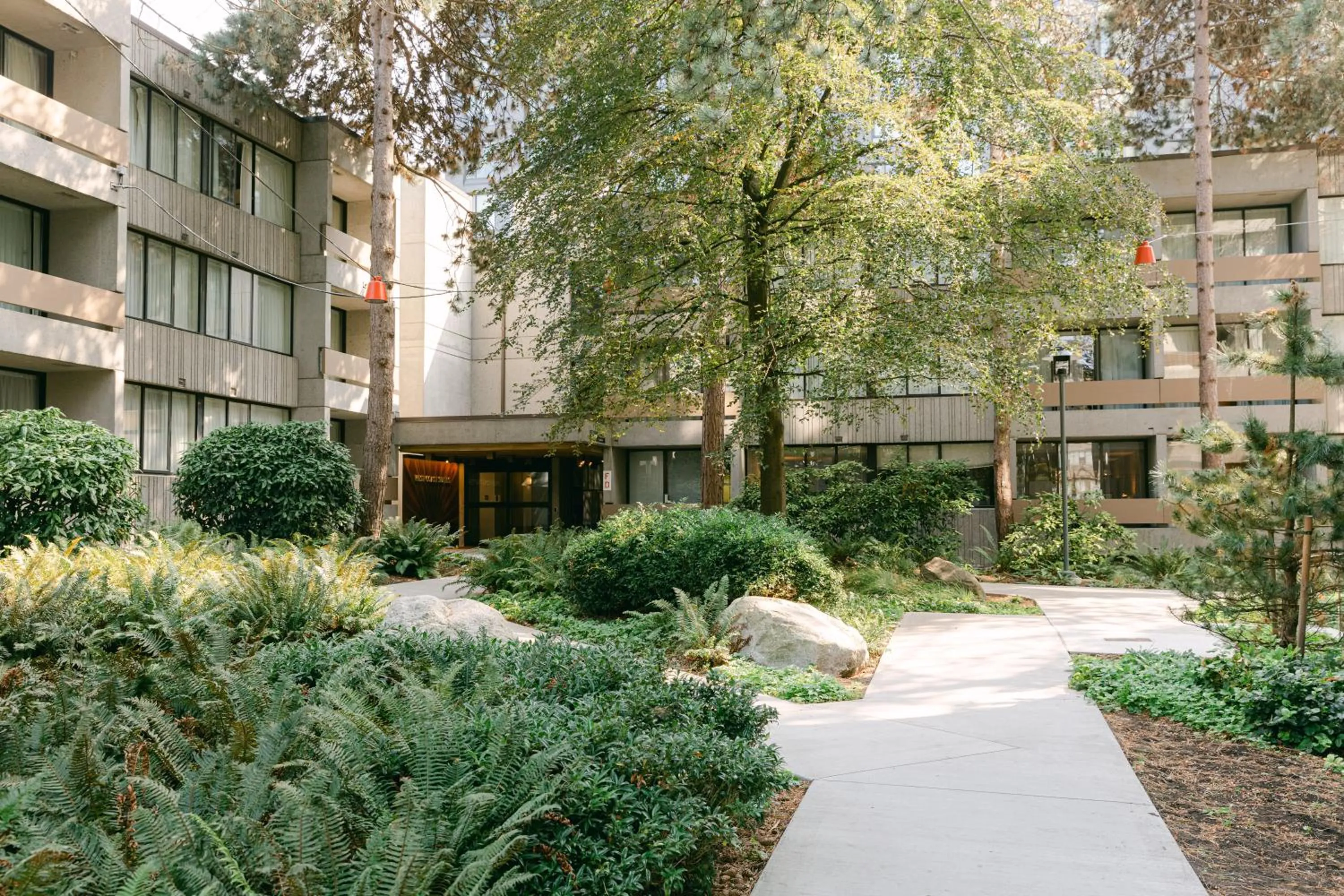 Facade/entrance in West Coast Suites at UBC