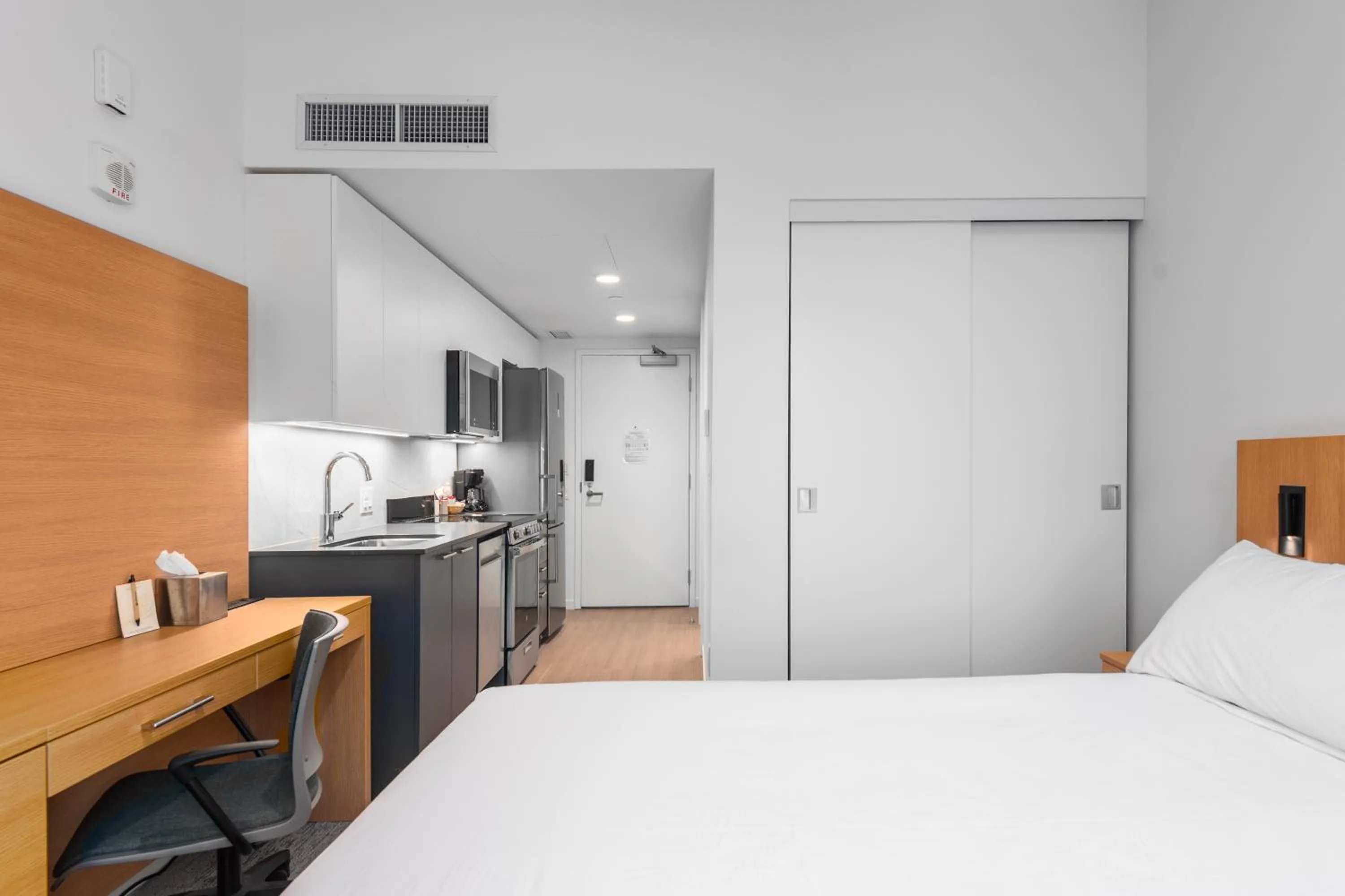 Bed in West Coast Suites at UBC