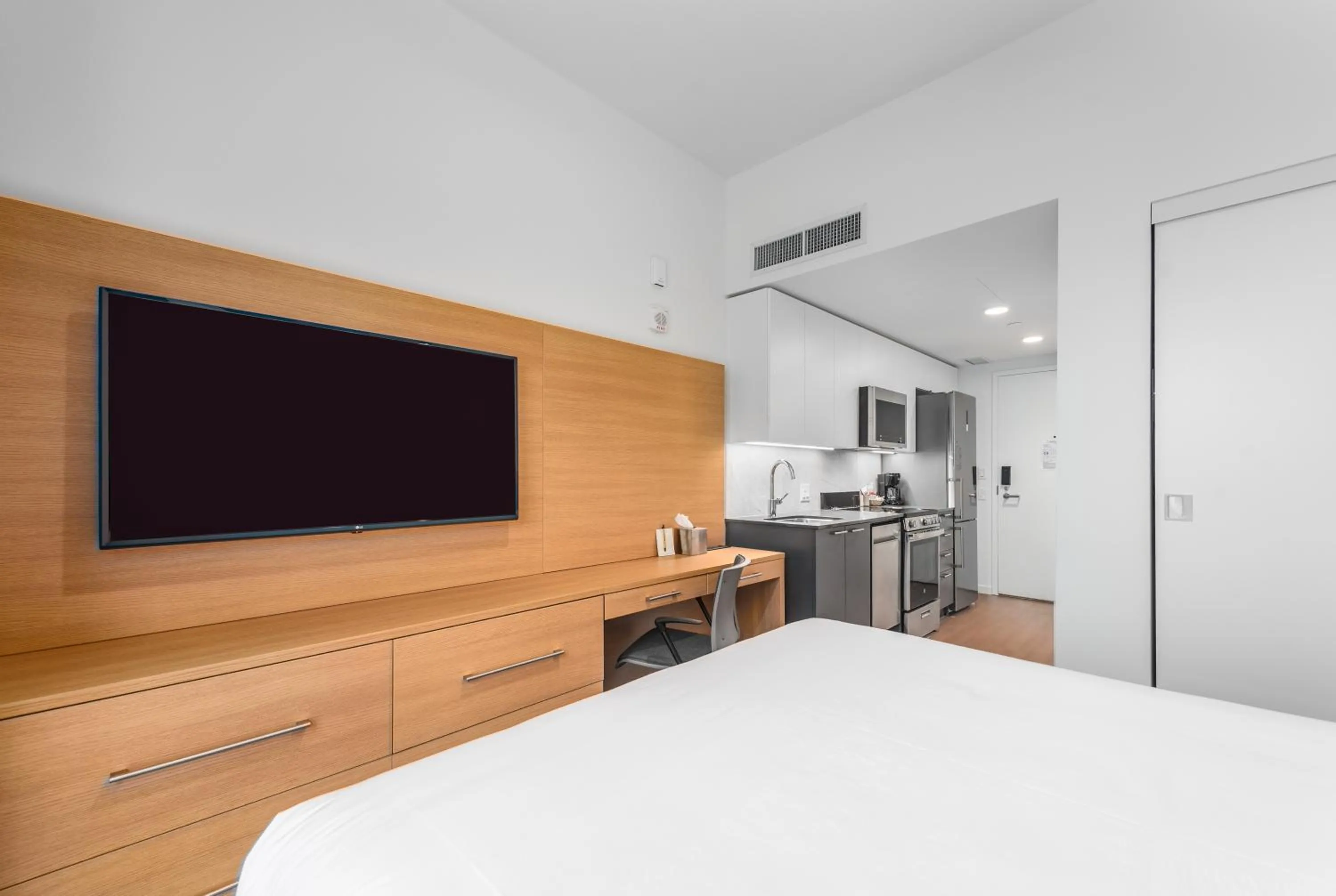 Bed in West Coast Suites at UBC