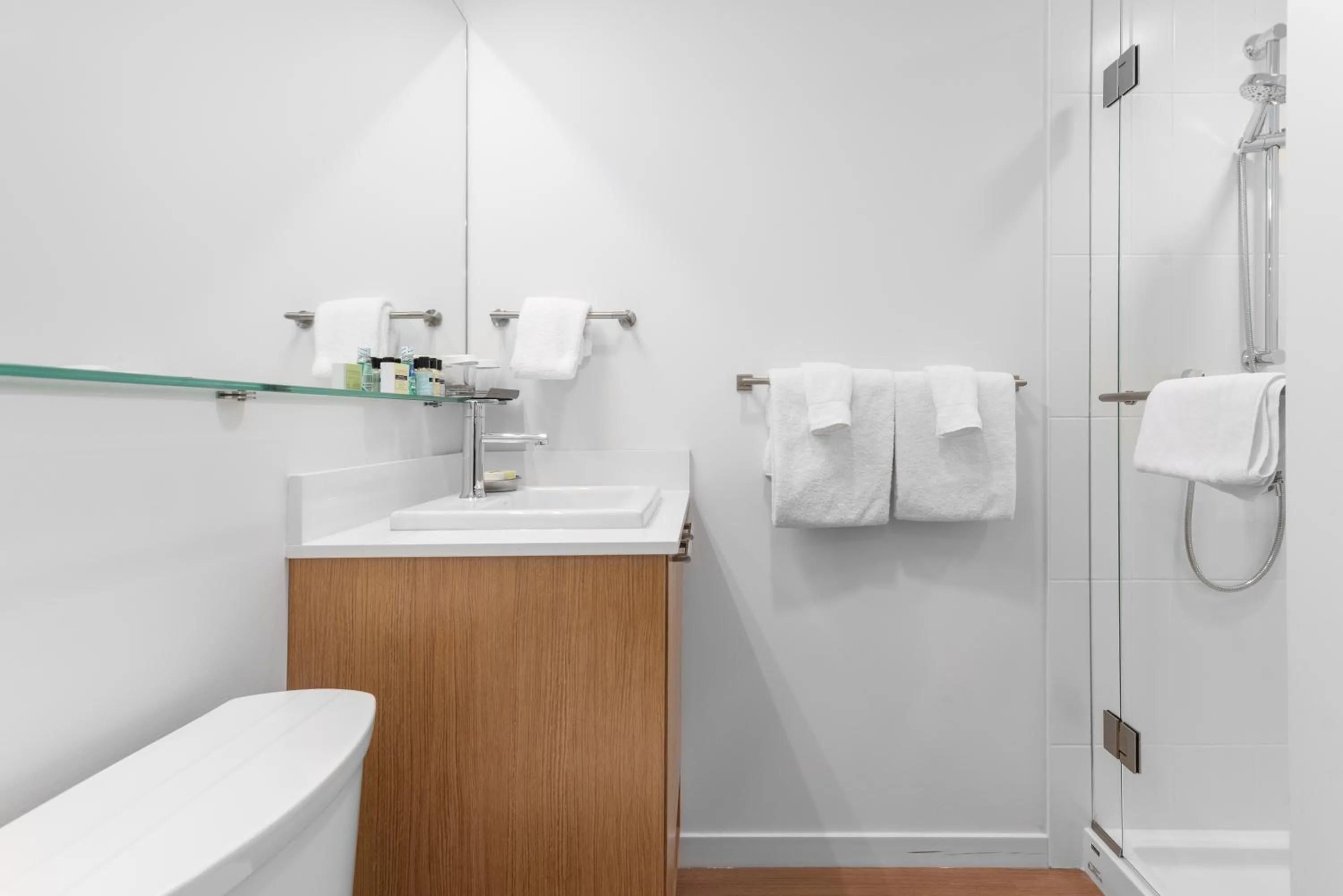 Shower in Gage Suites at UBC