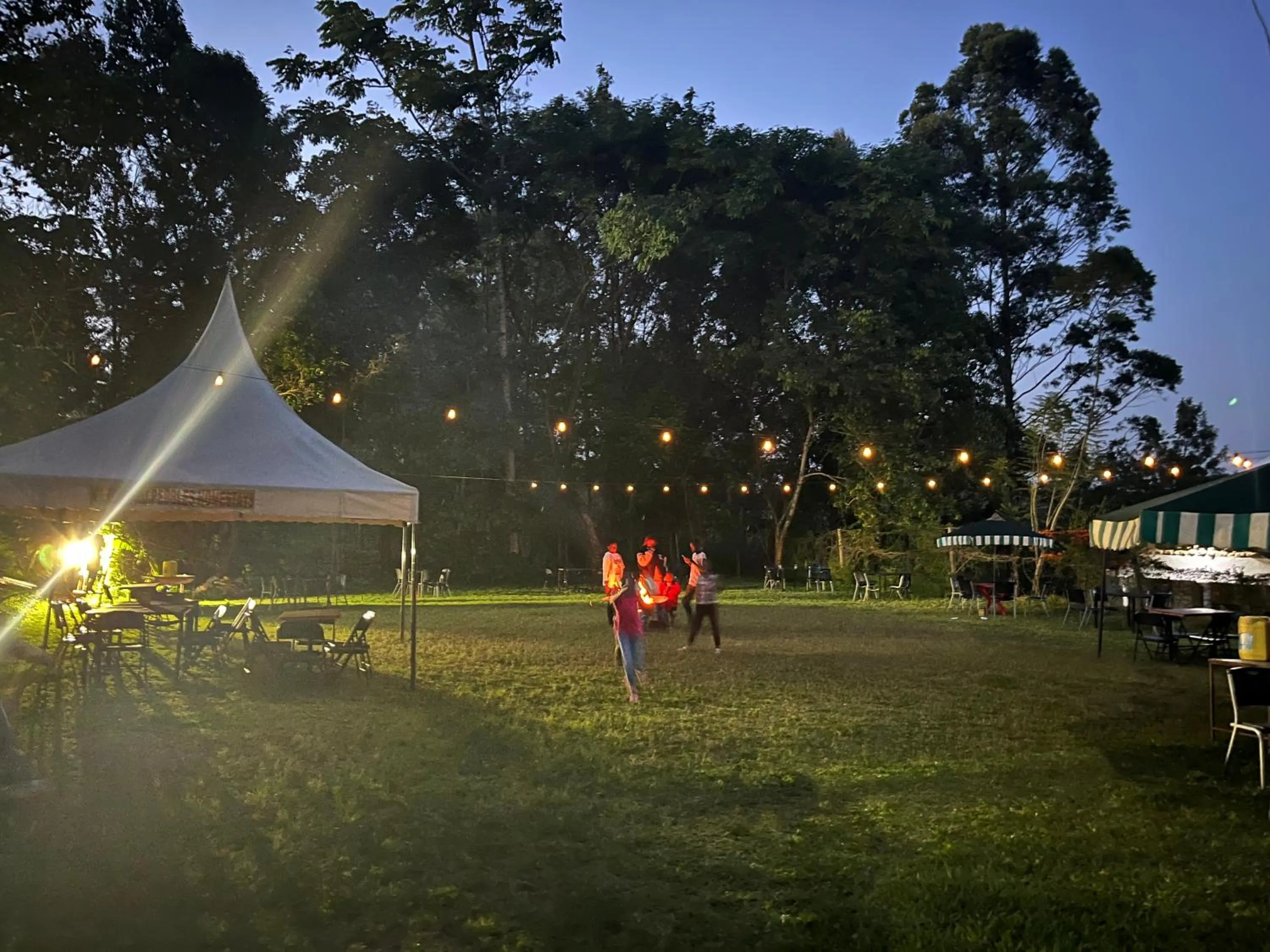 Garden view in Bubbles Restaurant Thika