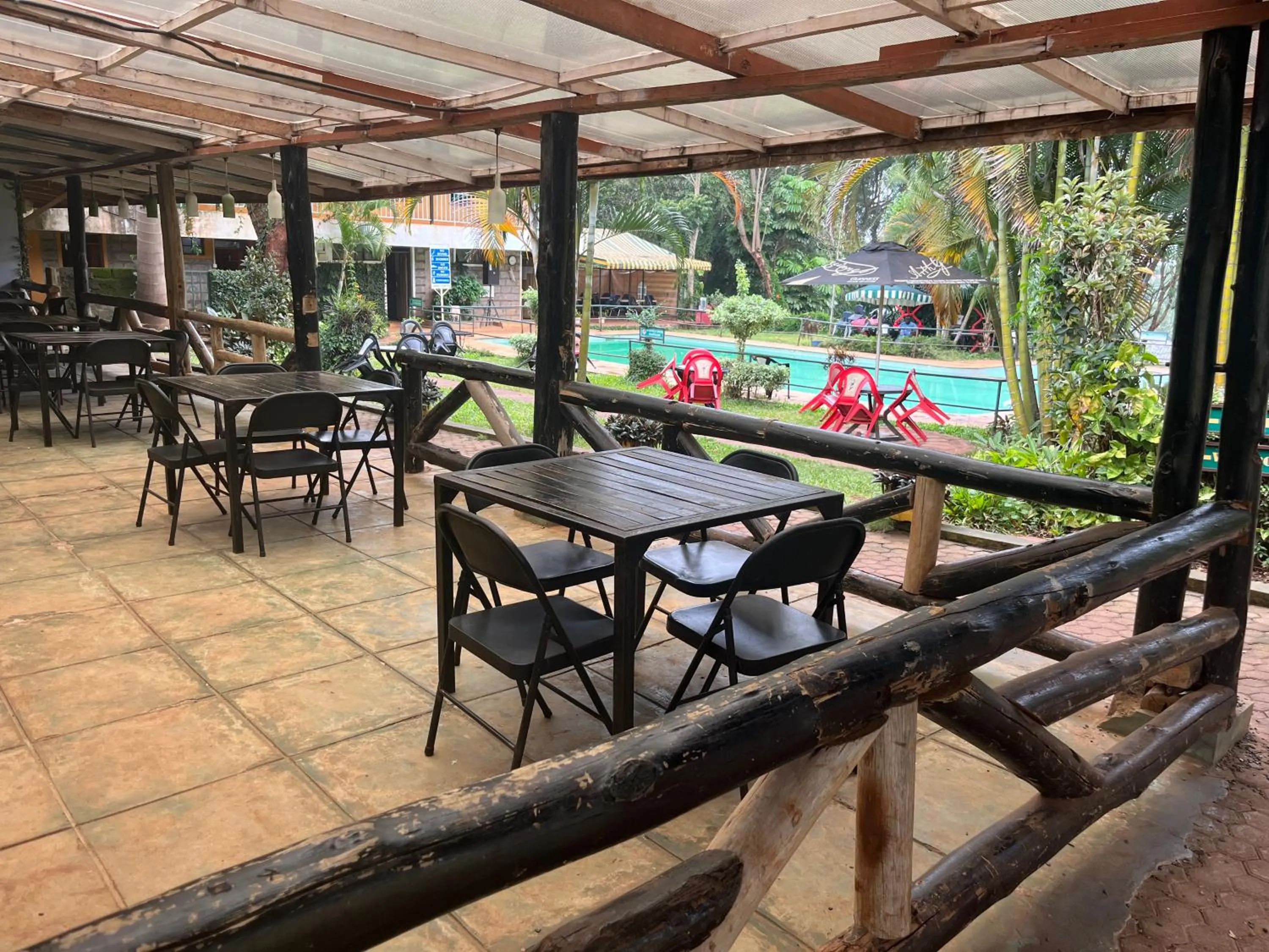 Patio in Bubbles Restaurant Thika